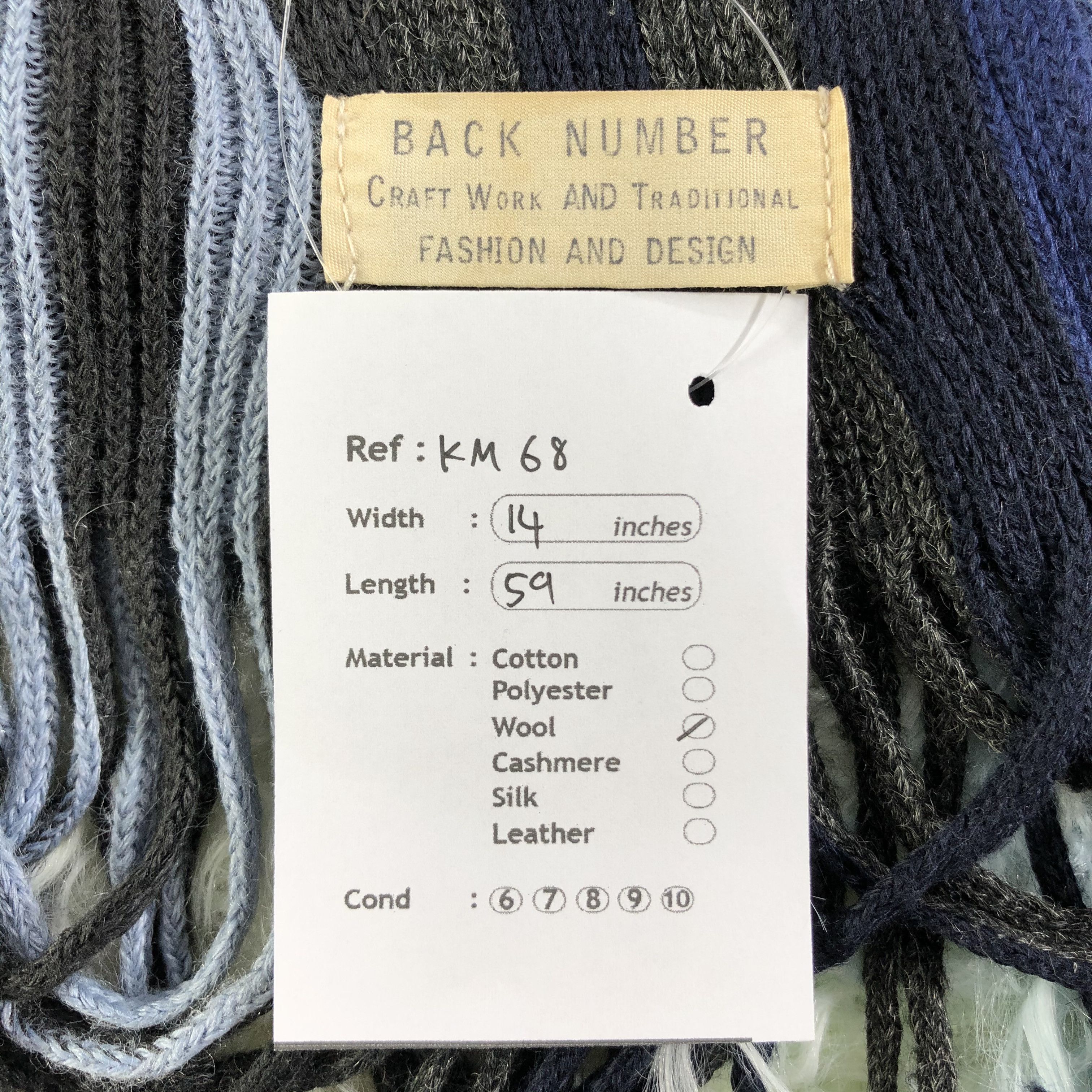 Back Number Scarf / Muffler / Neckwear - KM68