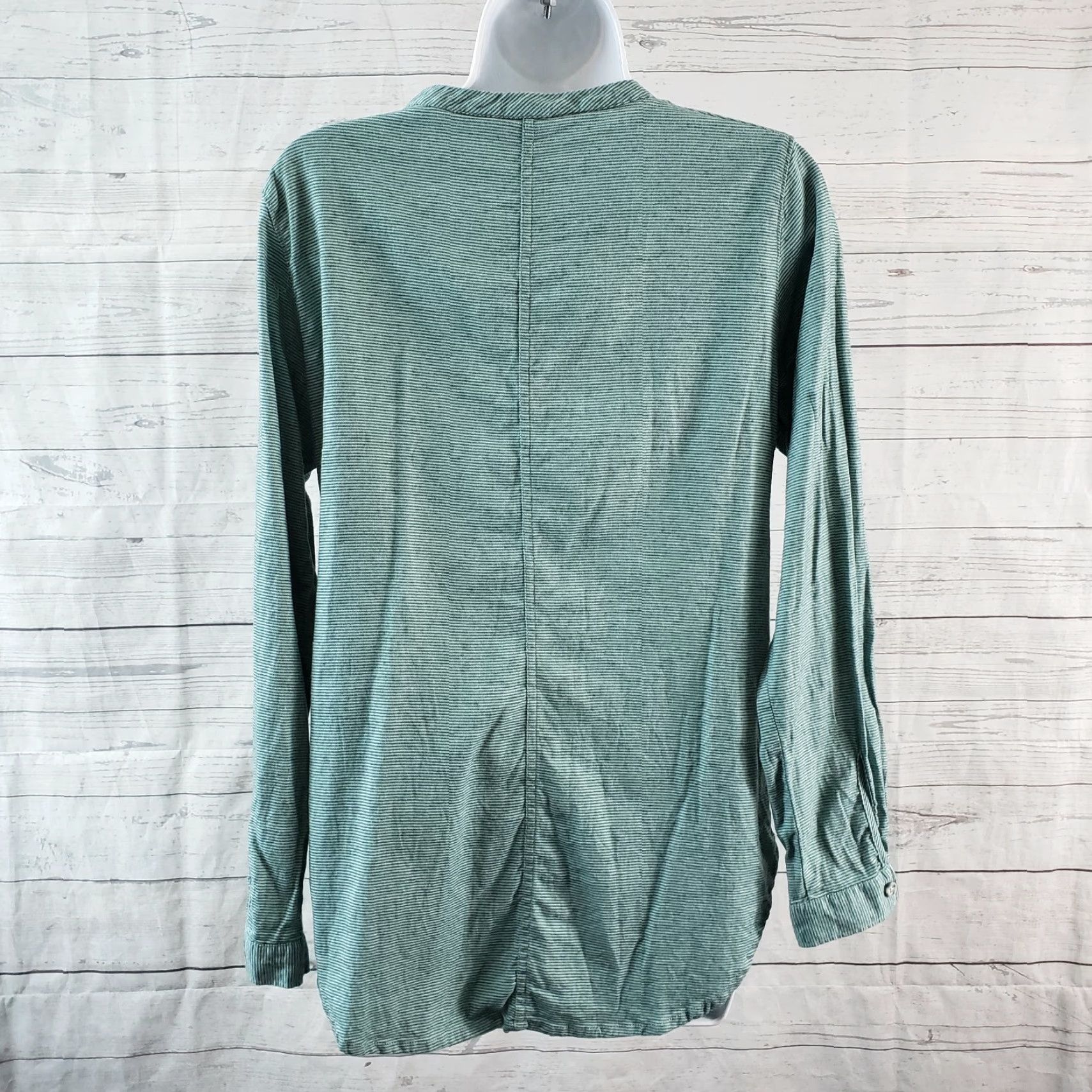 Mountain Hardwear VINTAGE? Mountain Hardwear Women's Top Long Sleeve Green Striped Cotton Blend M Shirt Womens Size M / US 6-8 / IT 42-44 - 5 Thumbnail