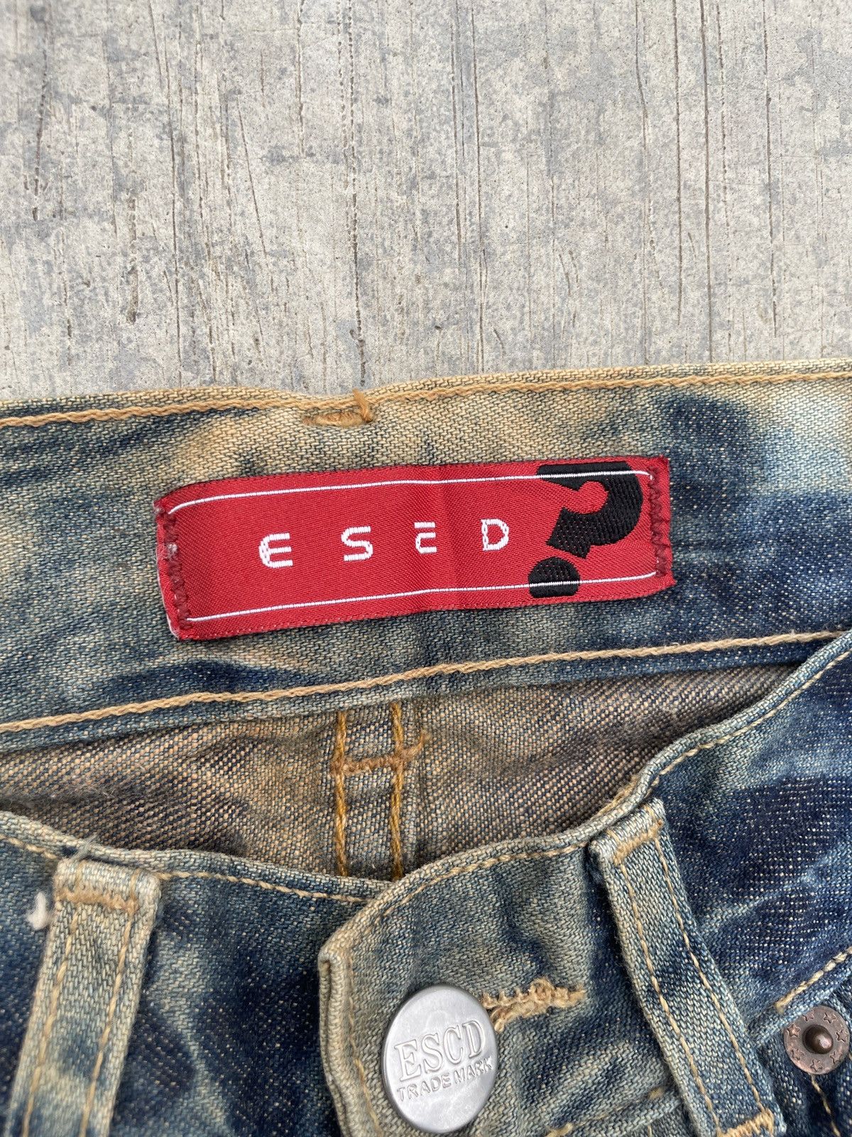 Japanese Brand ESED MUD WASH FLARE JEANS IFSIXWASNINE ARCHIVE PUNK Size 26" / US 2 / IT 38 - 6 Thumbnail