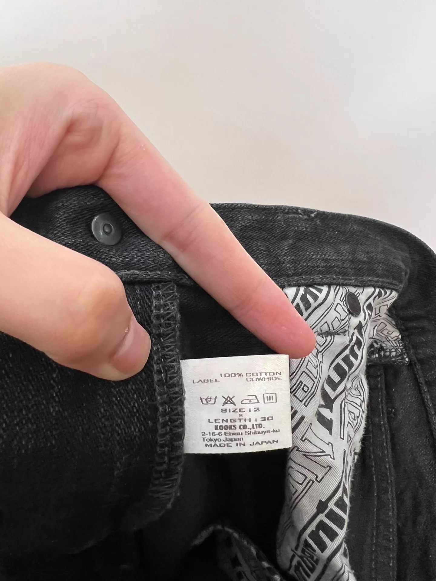 Number (N)ine Number Nine Zipper Slim Black Jeans Size US 30 / EU 46 - 7 Thumbnail
