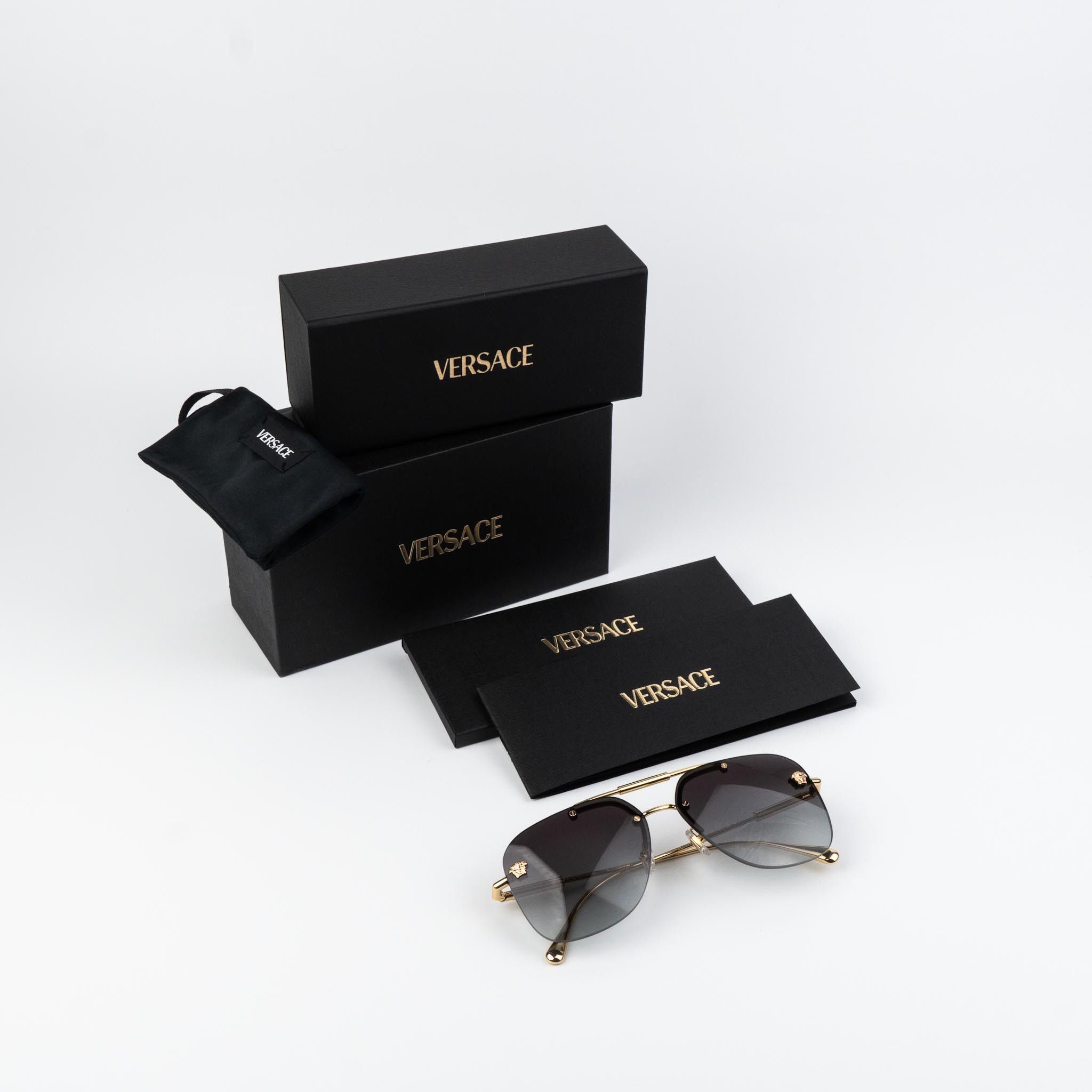 Versace Versace Men Sunglasses Pilot VE2296 100284 NEW AUTHENTIC Size ONE SIZE - 10 Thumbnail