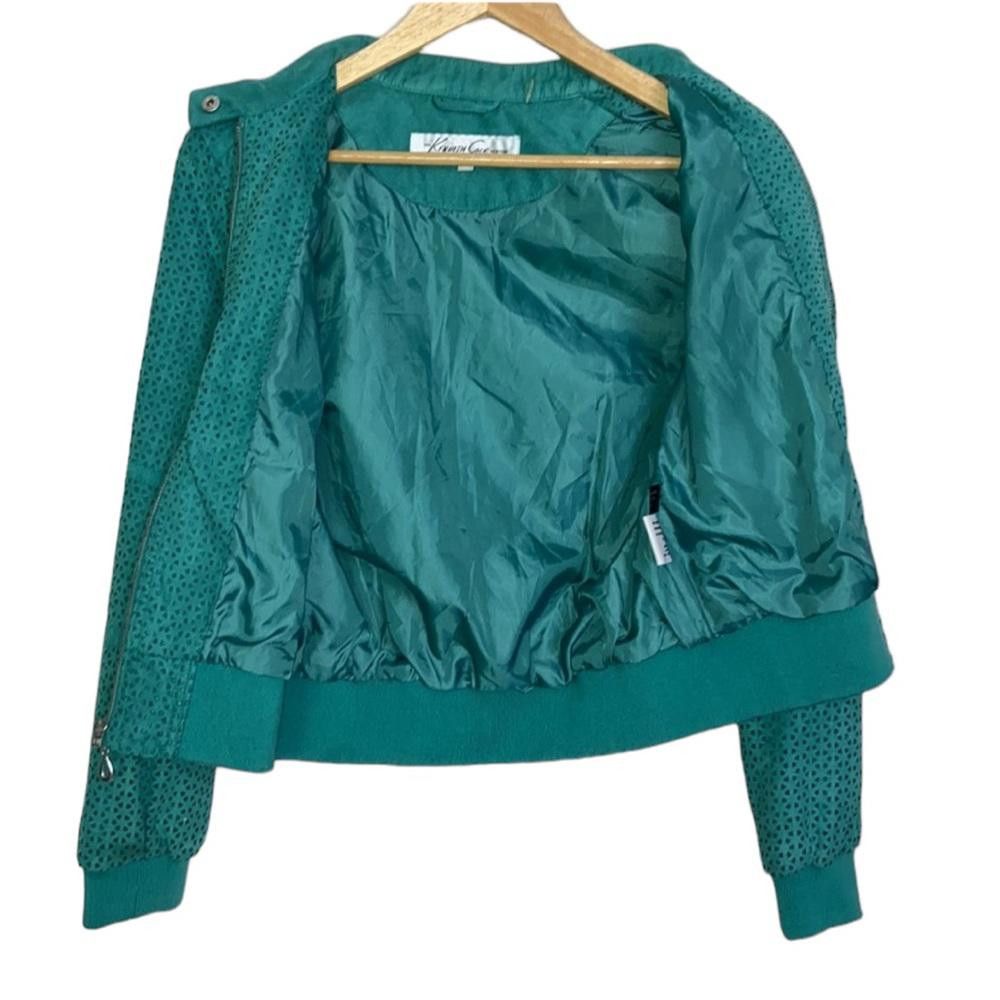 Designer Kenneth Cole l Faux Suede Jacket Size Petite Small Size S / US 4 / IT 40 - 9 Thumbnail