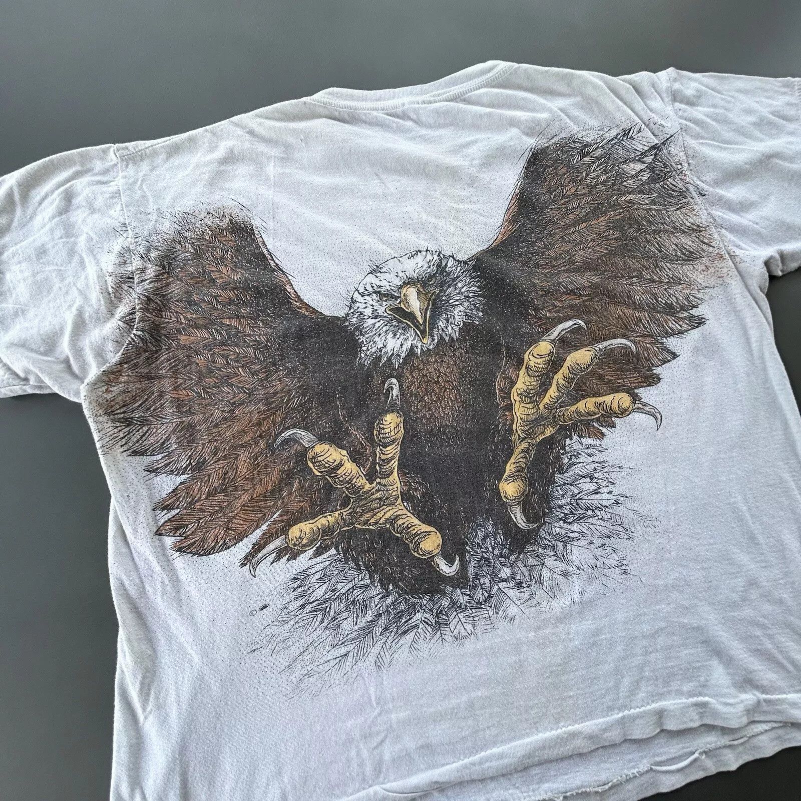 Vintage Vintage Flying Eagle Shirt Mens XL 90s All Over Print Size US XL / EU 56 / 4 - 7 Thumbnail