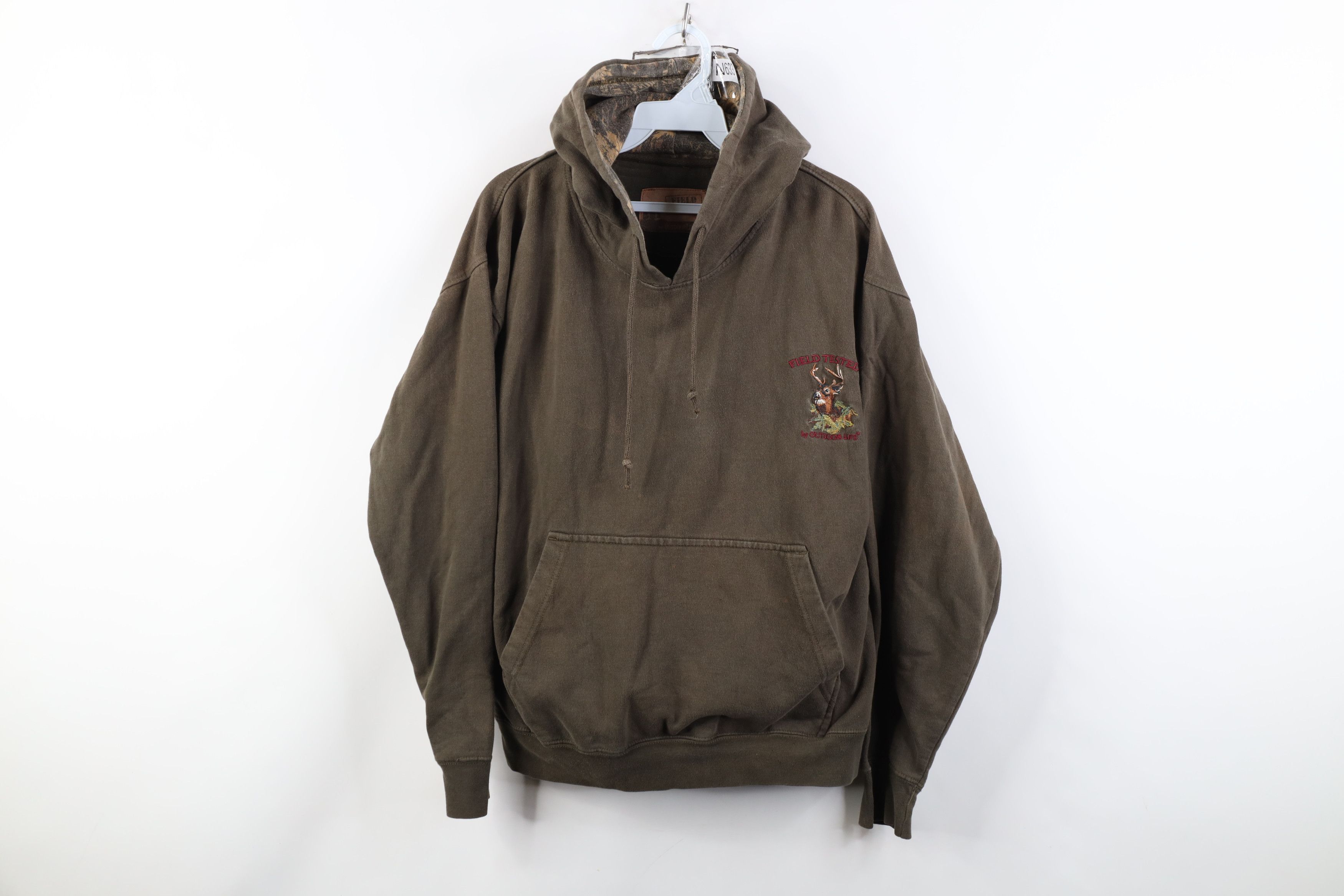 Vintage Vintage 90s Y2K Streetwear Fit Deer Buck Hoodie Sweatshirt Size US M / EU 48-50 / 2 - 1 Thumbnail