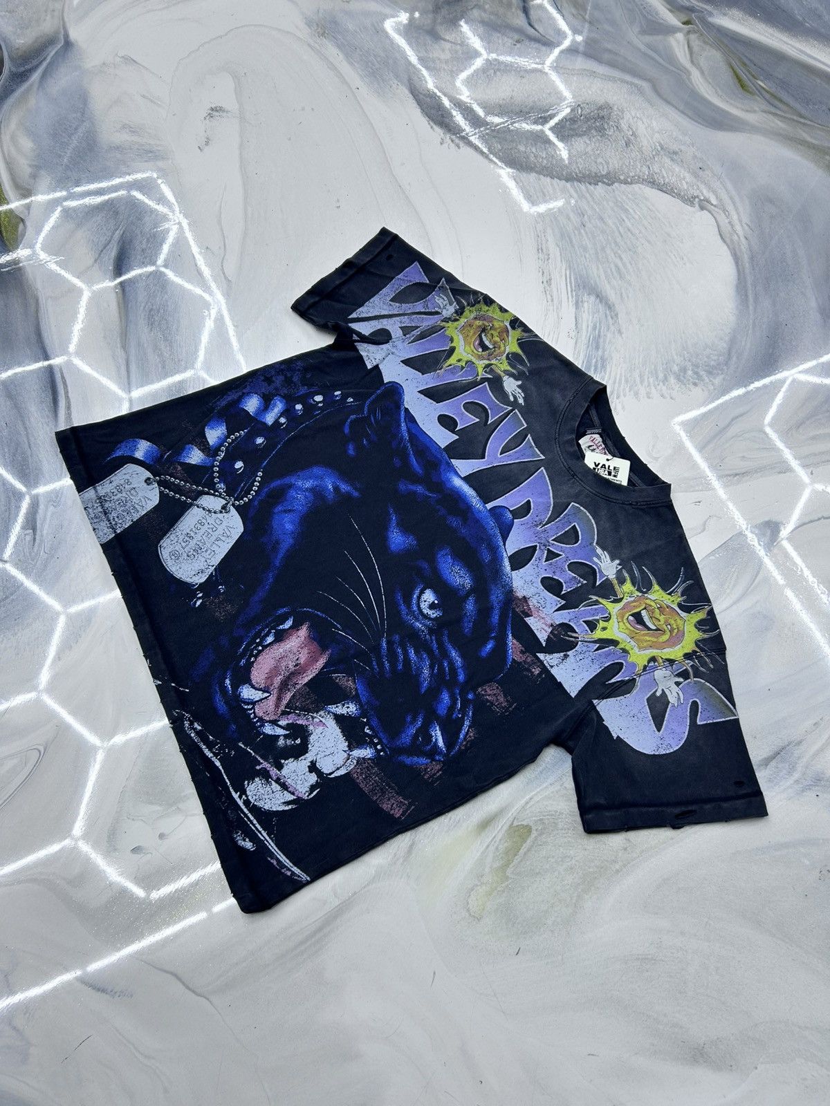 Vale Vale Fury Panther Big Tee Black Blue Yellow Size L Size US L / EU 52-54 / 3 - 3 Thumbnail