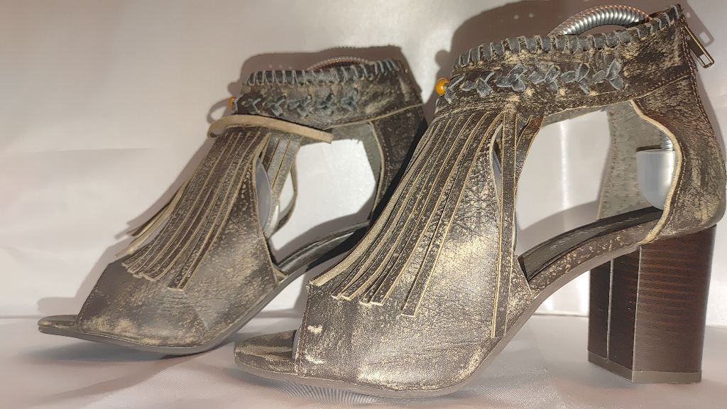 Roper Roper Bettina Fringe Peep Toe Shottie Size 7.5 Size US 7.5 / IT 37.5 - 4 Thumbnail