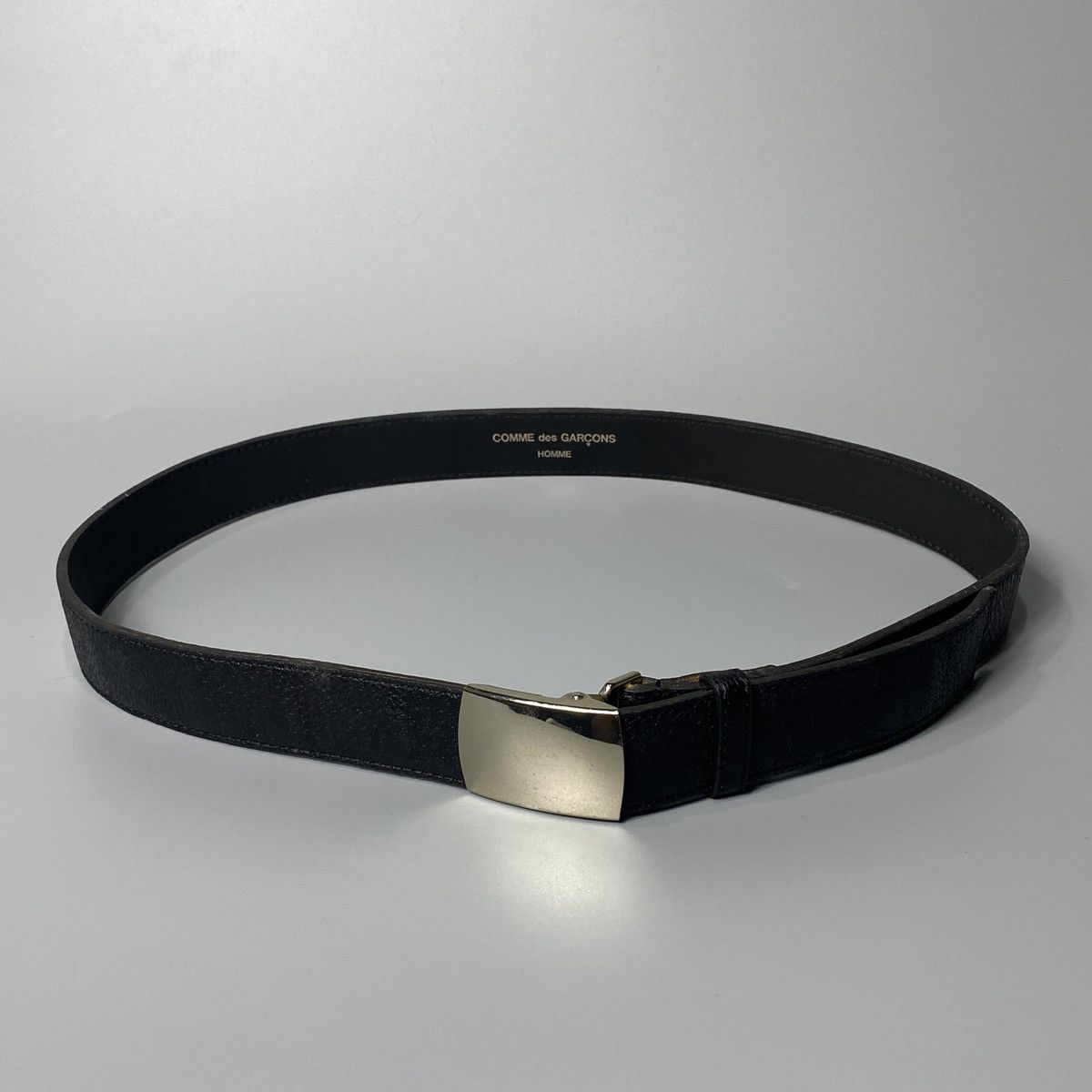 Comme des Garcons Homme Black Leather Buckle Belt Size ONE SIZE - 3 Thumbnail