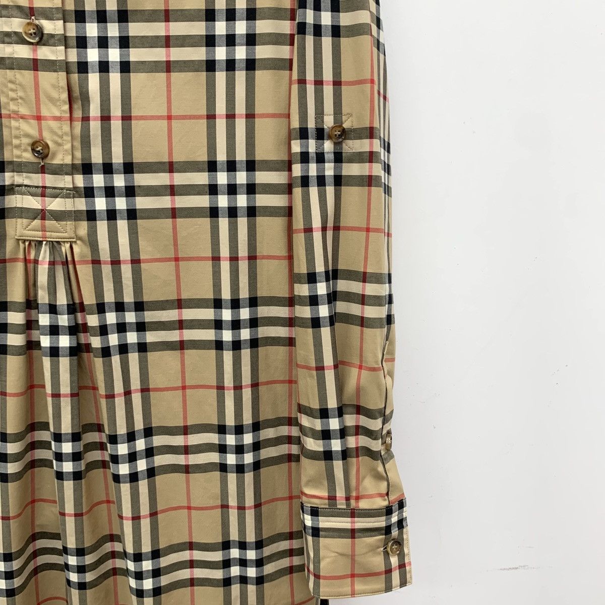 Burberry Burberry Brown Check Long Sleeve Belted Shirt Dress K26WX Size S / US 4 / IT 40 - 4 Thumbnail