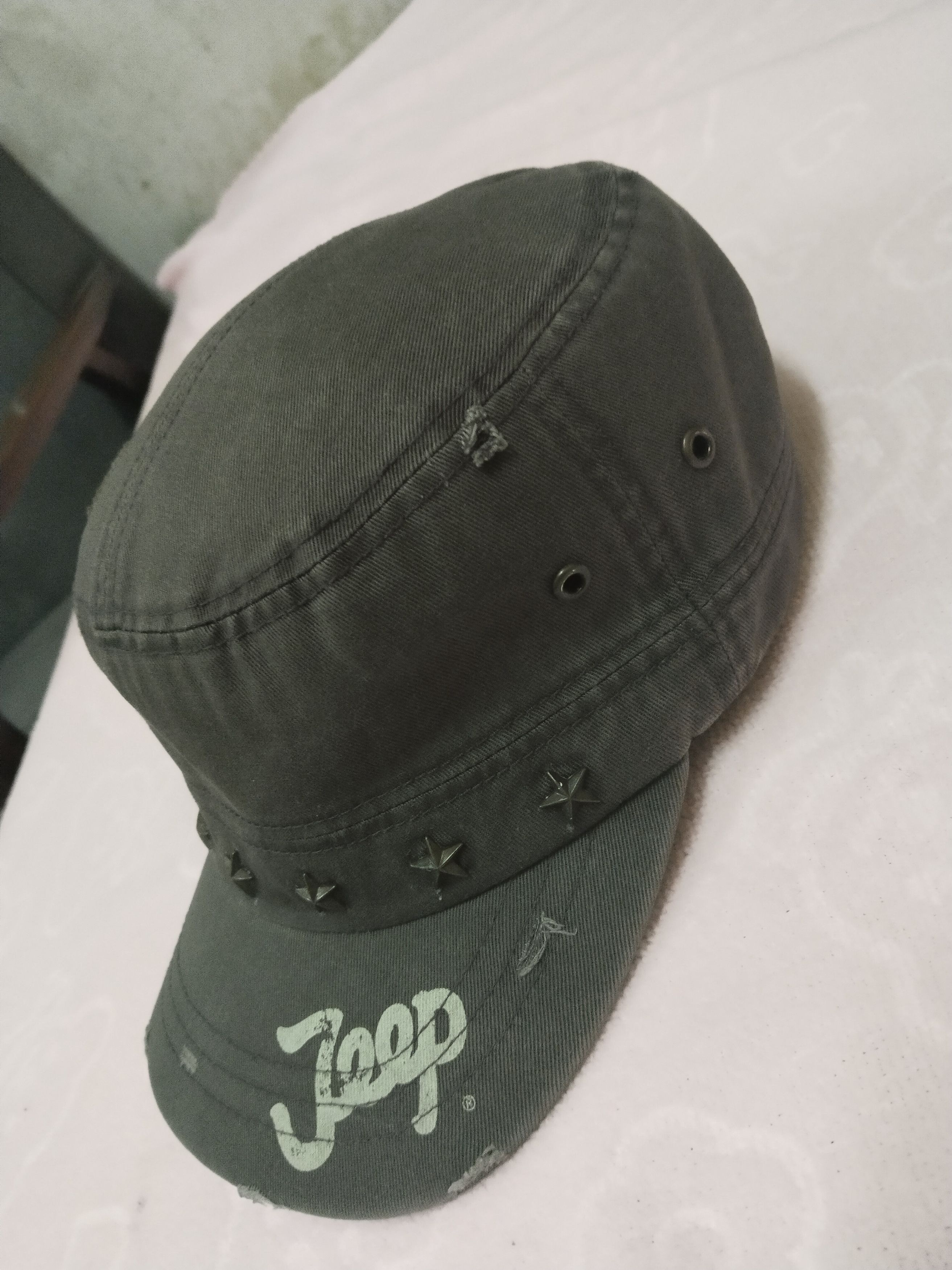 Japanese Brand JEEP VINTAGE STRUDED CADET DISTRESSED STYLE CAP HAT Size ONE SIZE - 3 Thumbnail