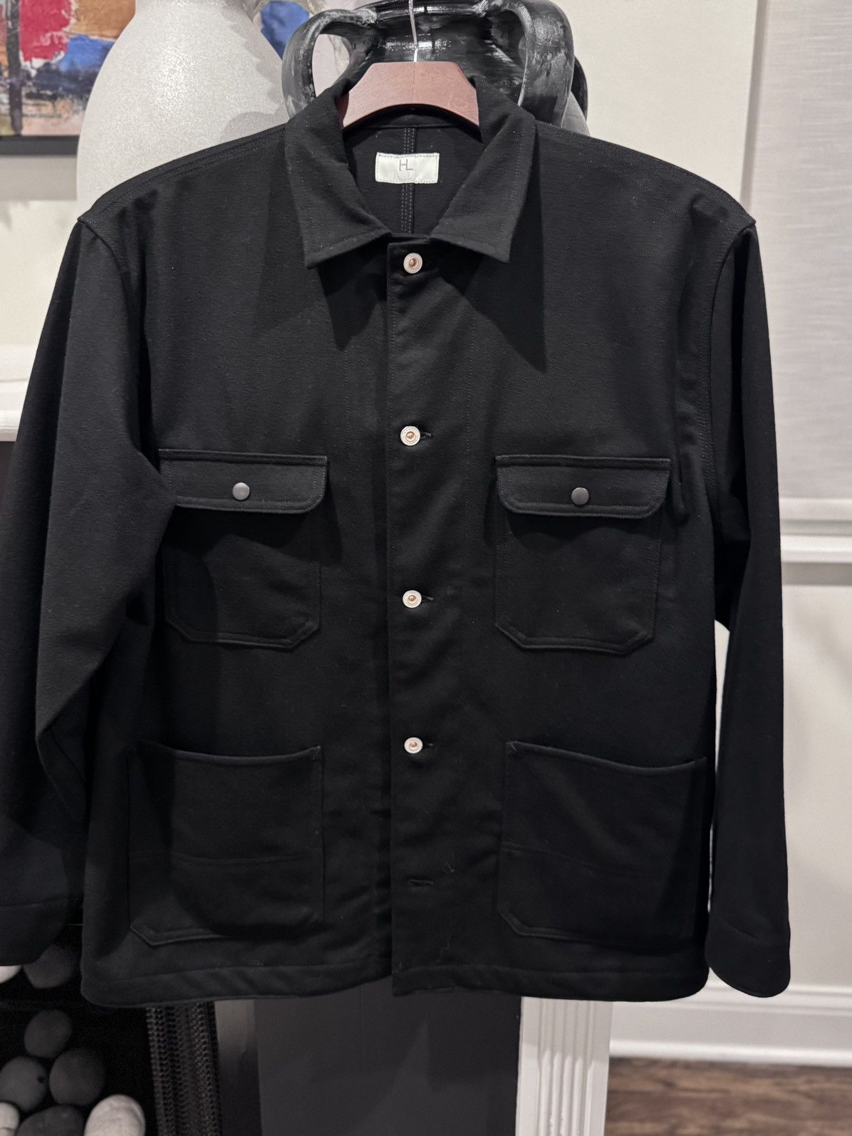 Herill Herill Black Sheep Wool Railroad Chore Jacket XL (4) Japan Size US XL / EU 56 / 4 - 1 Thumbnail
