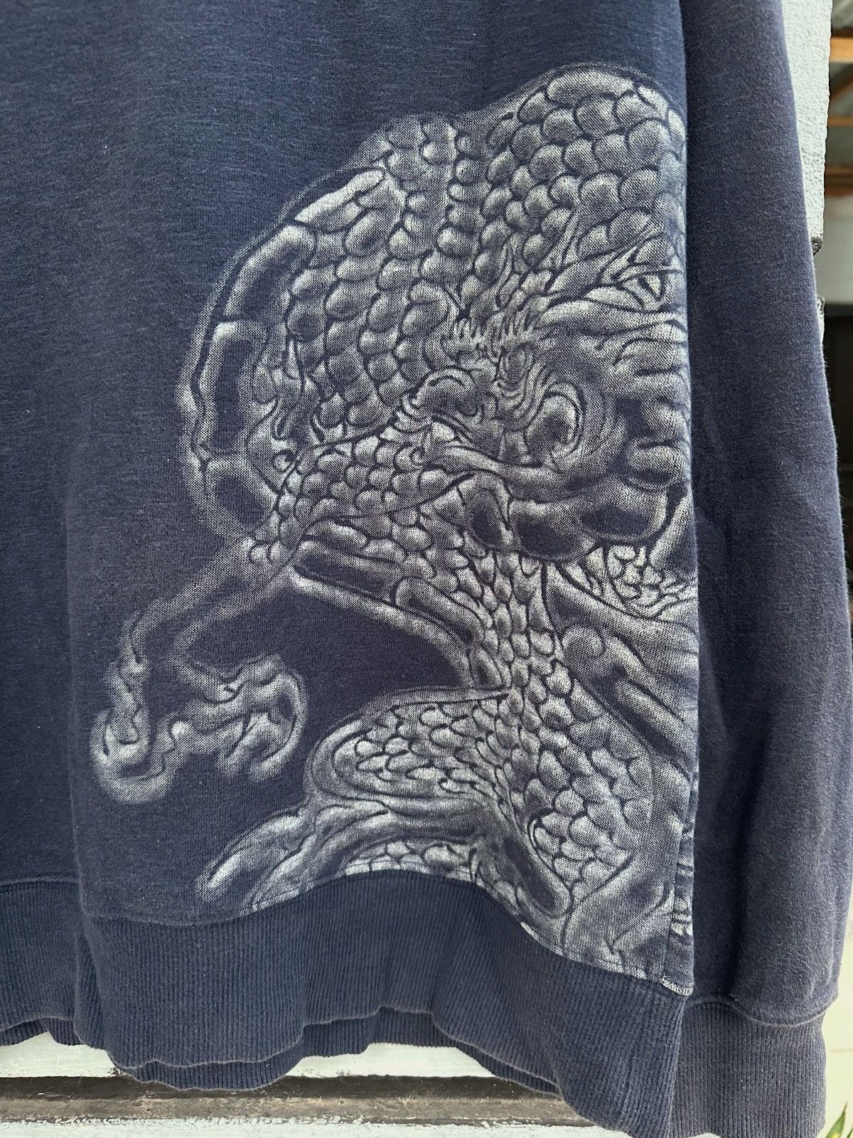 Hysteric Glamour × If Six Was Nine × Japanese Brand Dragon Hither Grass Sweatshir Navy Faded Size US M / EU 48-50 / 2 - 4 Thumbnail