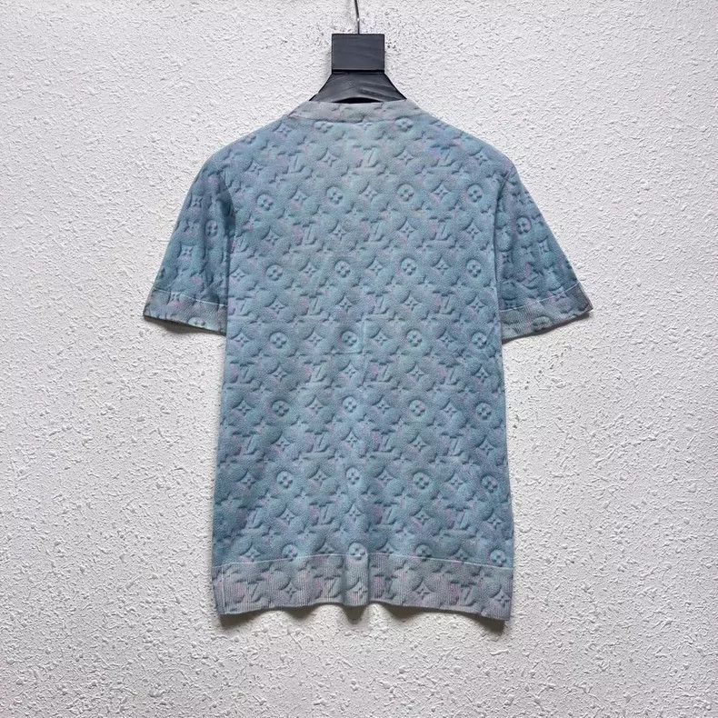 Louis Vuitton LOUIS VUITTON Knitted cashmere blue presbyopic printed shor Size US S / EU 44-46 / 1 - 2 Thumbnail