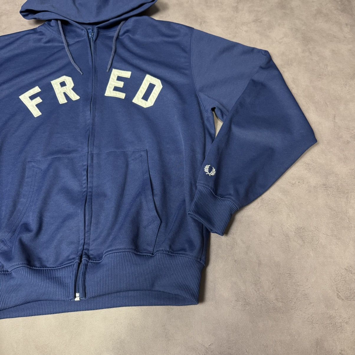Fred Perry Fred Perry Men’s Hoodie Full Zip Big Logo Fred Blue Size:M Size US M / EU 48-50 / 2 - 4 Thumbnail