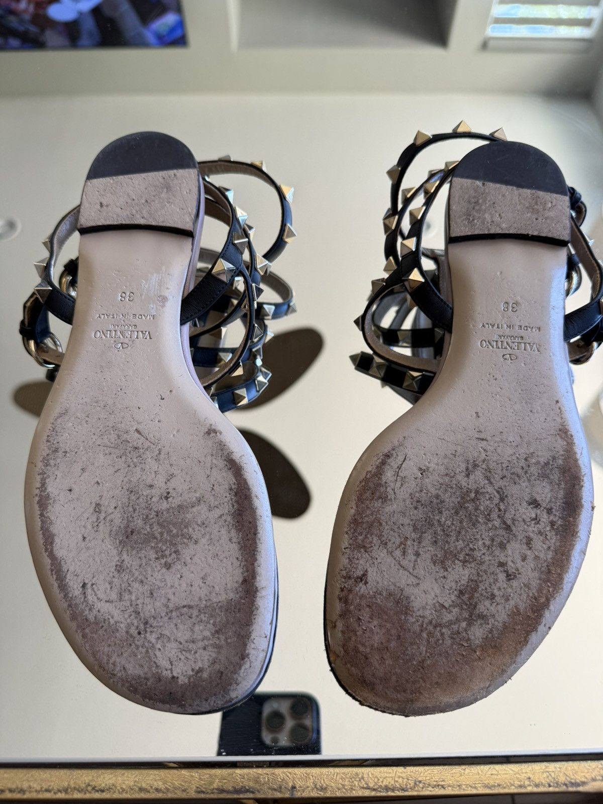 Valentino Valentino Rockstud Gladiator Leather Sandals Size US 8 / IT 38 - 5 Thumbnail