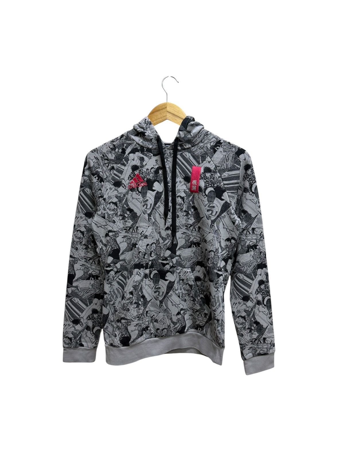 Adidas Adidas X Captain Tsubasa all-over print hoodie pink logo Size US XS / EU 42 / 0 - 1 Thumbnail