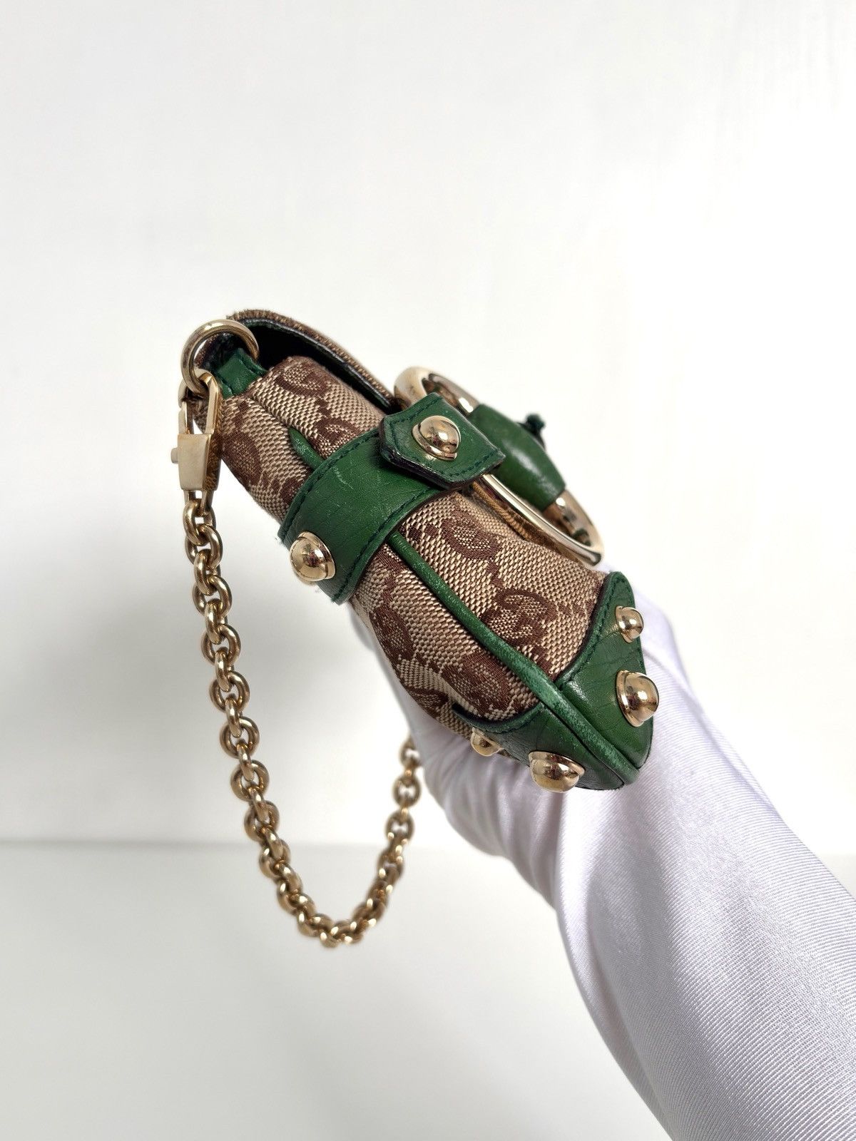 Gucci Gucci Horsebit Green Chain Clutch Size ONE SIZE - 5 Thumbnail