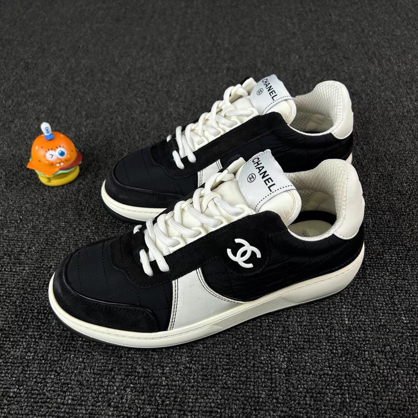 Chanel Chanel Black Suede CC Logo Sneakers 37 Size US 6.5 / IT 36.5 - 1 Thumbnail