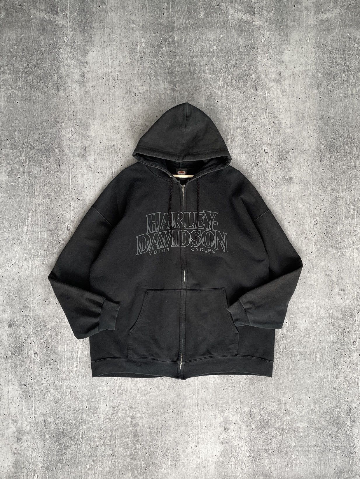 Harley Davidson × Vintage Crazy Vintage Harley Davidson Hoodie Zip Up XXL Size US XXL / EU 58 / 5 - 6 Thumbnail