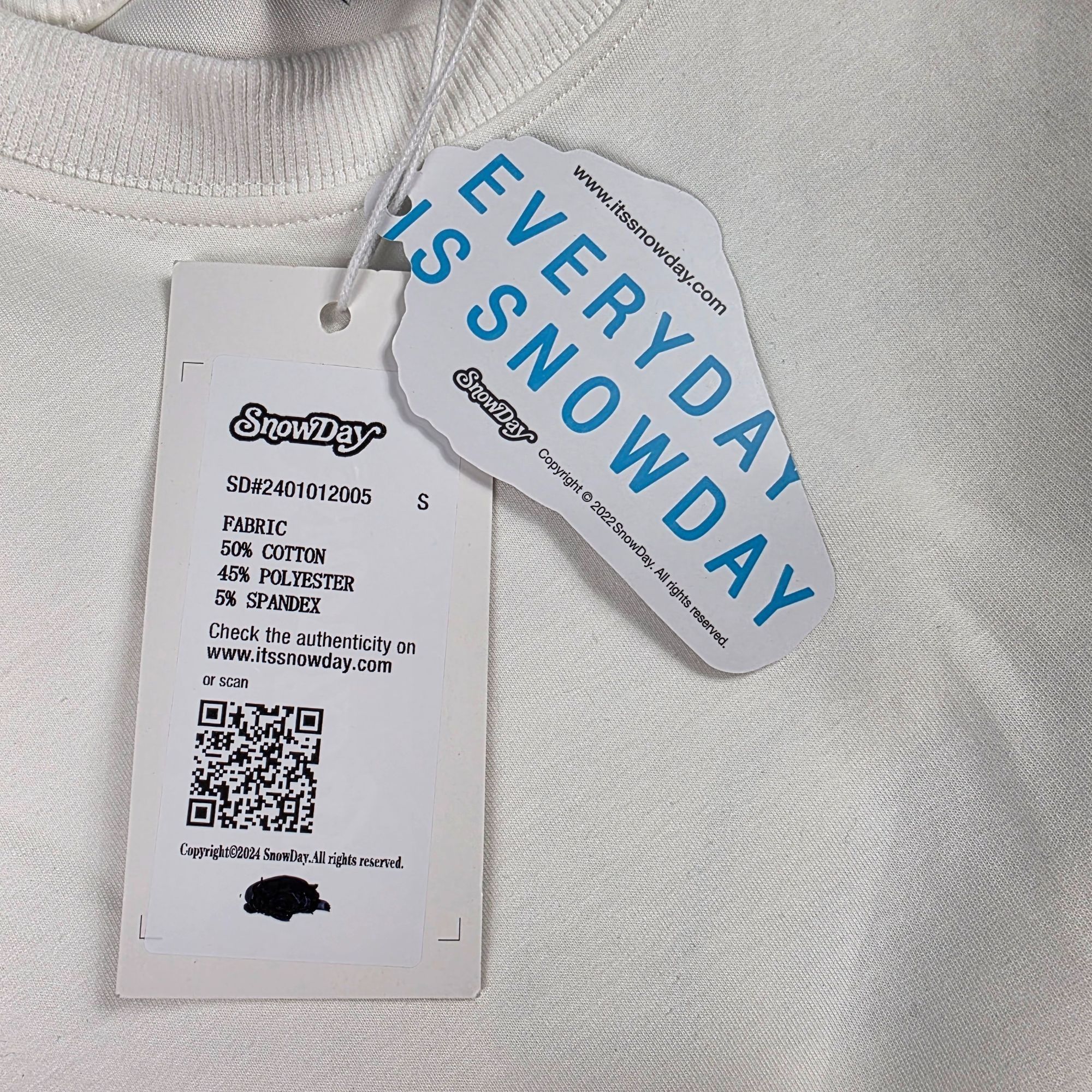 Snowday SnowDay WiFi Graphic Mens Size Small White Blue T Shirt Casu Size US S / EU 44-46 / 1 - 6 Thumbnail