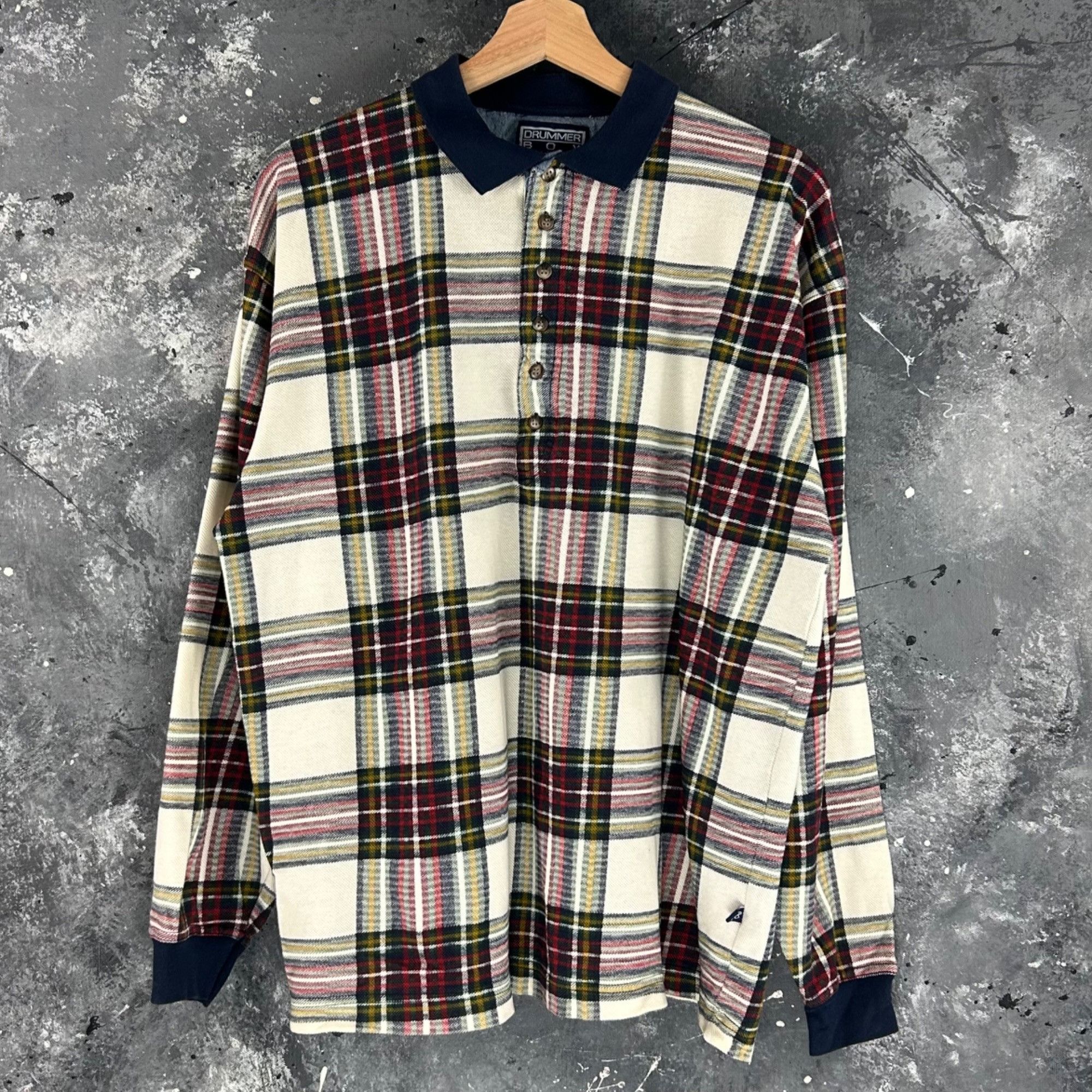 Bugle Boy Vintage 1990’s Drummer Boy plaid rugby long sleeve Size US M / EU 48-50 / 2 - 1 Thumbnail