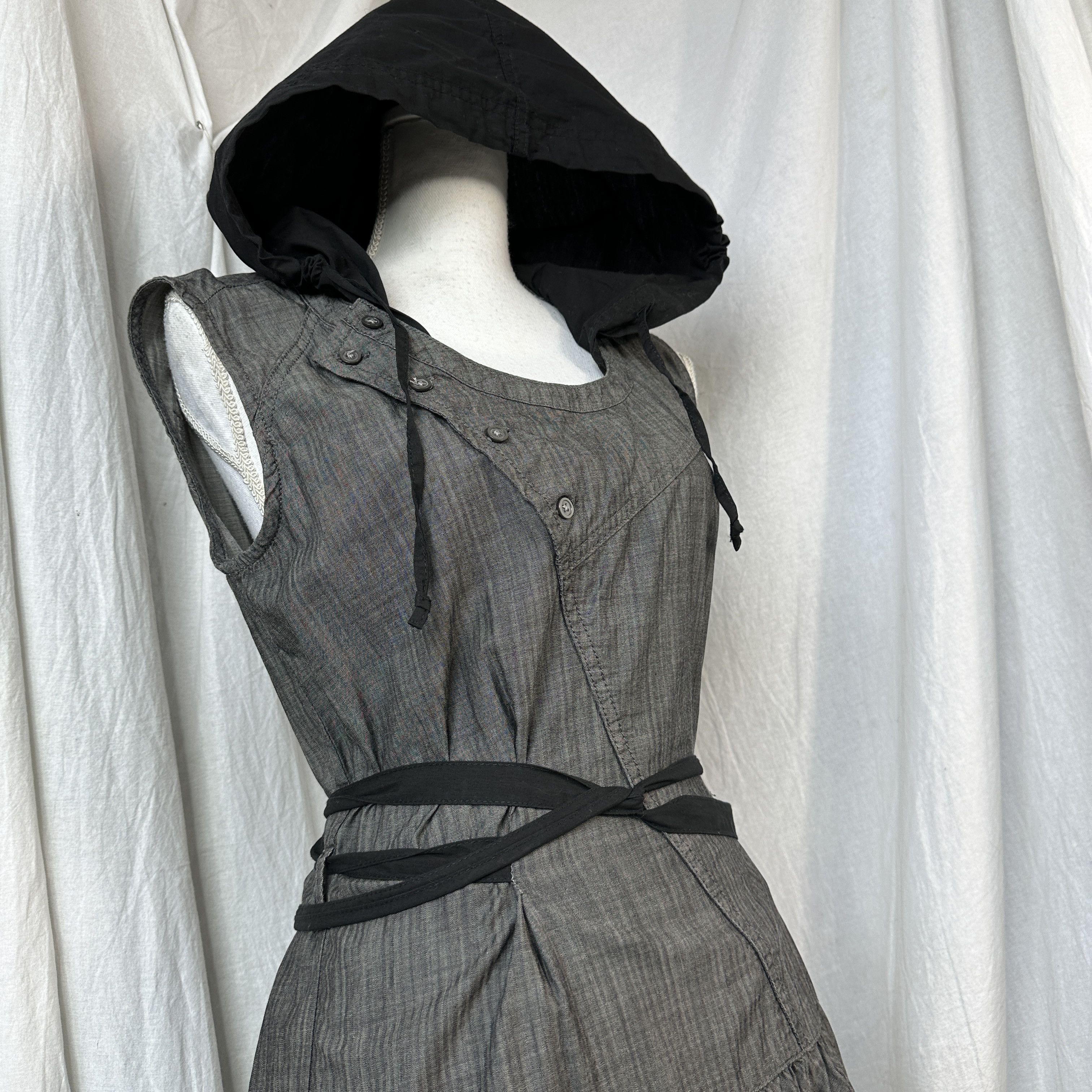Diesel × Vintage Vintage Y2K Avant Garde Diesel Hoodie Dress Size M / US 6-8 / IT 42-44 - 2 Thumbnail