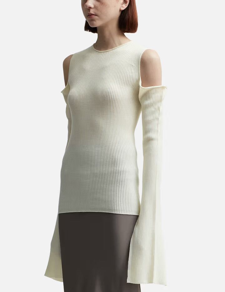 Rick Owens o1y0126 Crewneck Sweater in White Size XL / US 12-14 / IT 48-50 - 2 Thumbnail