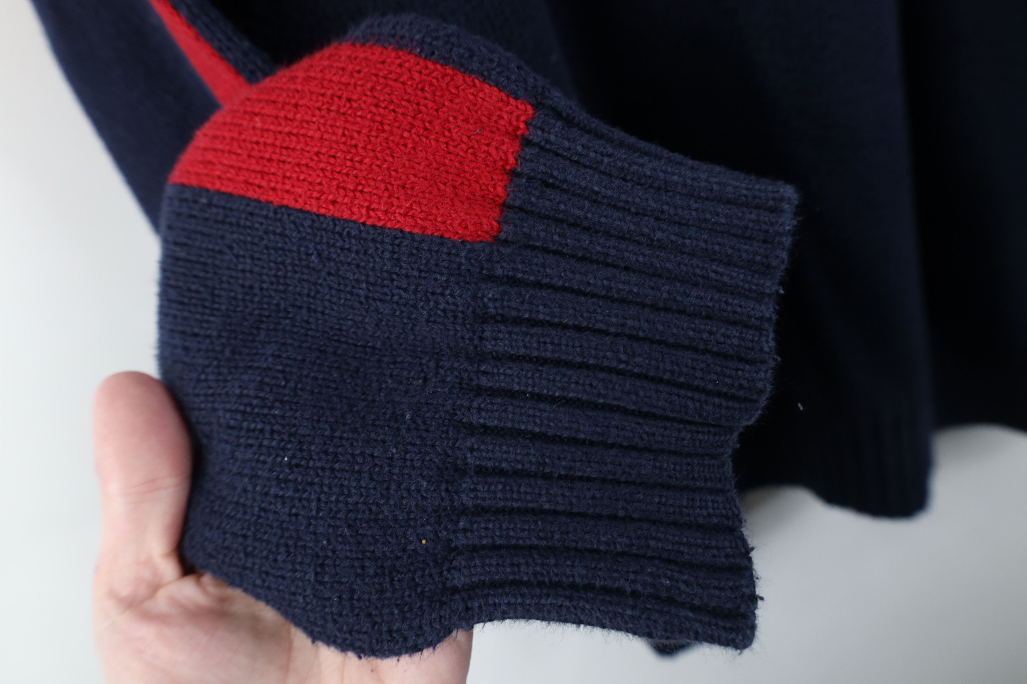 Polo Ralph Lauren Vintage 90s Ralph Lauren Ribbed Knit 1/4 1/2 Zip Sweater Size US L / EU 52-54 / 3 - 8 Thumbnail