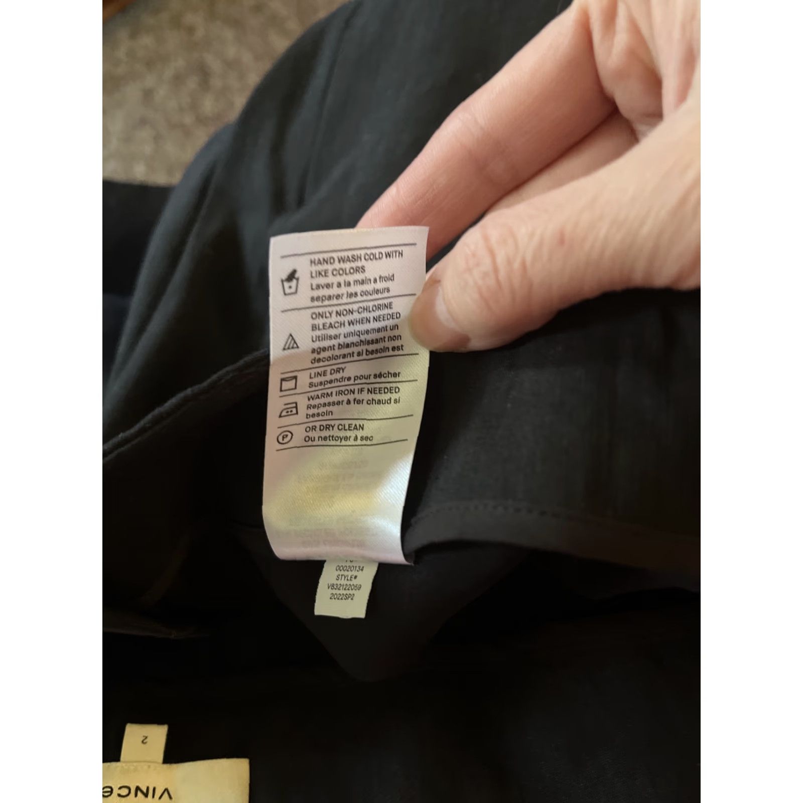 Vince Vince Womens Pants Black Linen Blend Cropped Wide-Leg 24" Inseam Size 2 Pockets Modern City Preppy Size 26" / US 2 / IT 38 - 7 Thumbnail