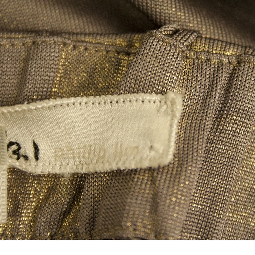 3.1 Phillip Lim 3.1 Phillip Lim Taupe Color Golden Shine Mini Length Cocktai Size M / US 6-8 / IT 42-44 - 4 Thumbnail