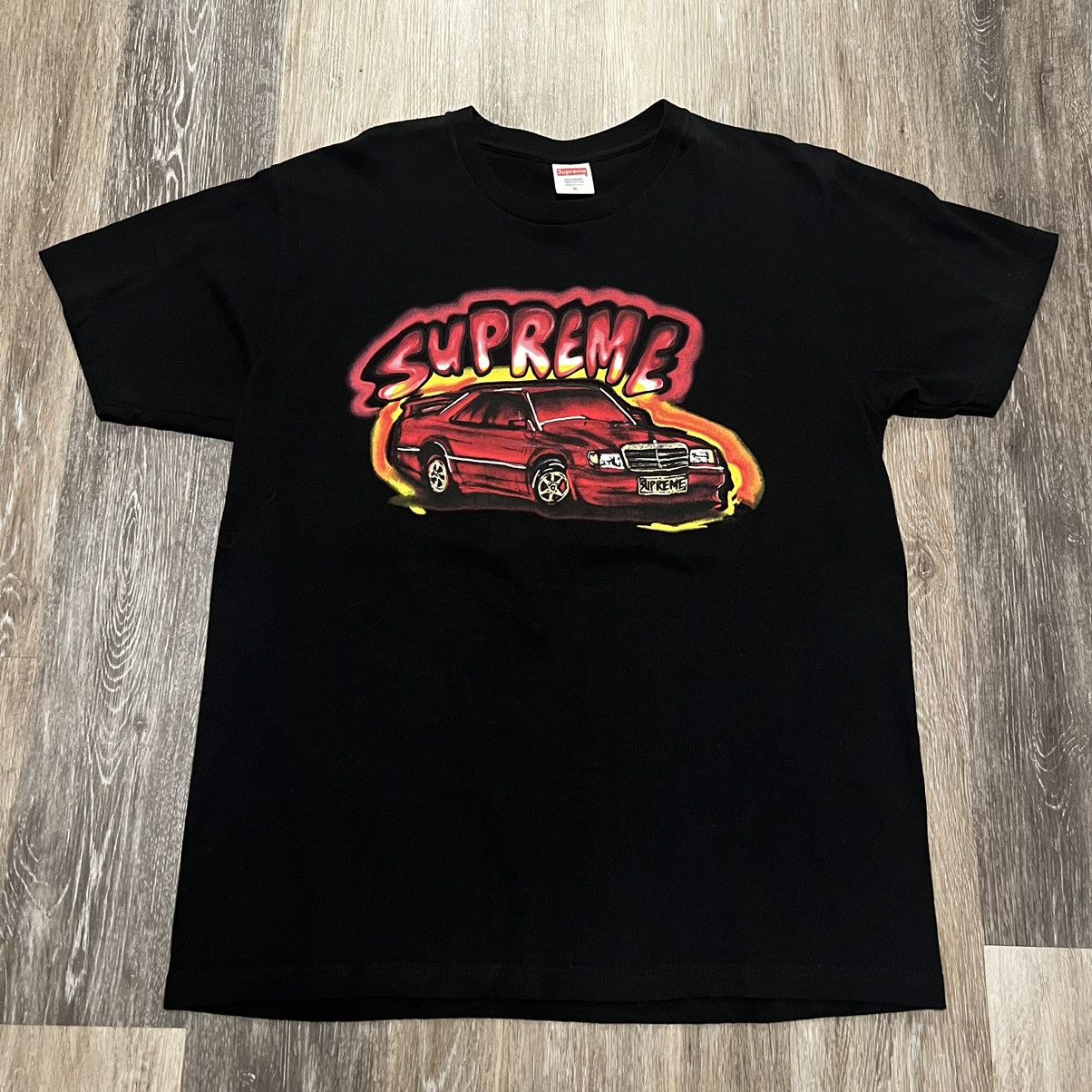Supreme Supreme Benz tee Mercedes 190e tee 2014 airbrush car tee Size US XL / EU 56 / 4 - 5 Thumbnail