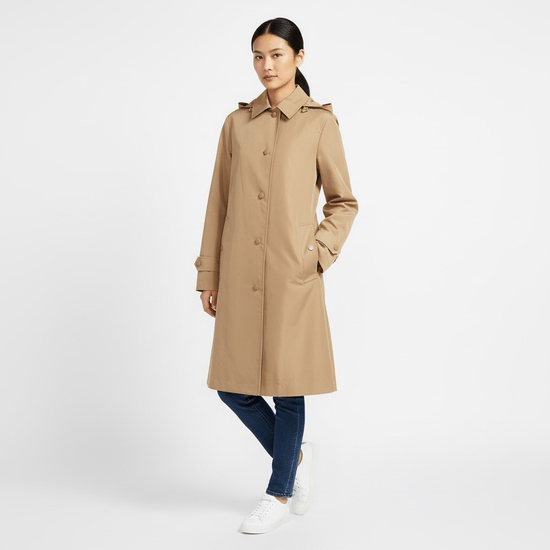 Burberry o1w1db10426 Hooded Trench Car Coat in Beige Size XXL / US 16-18 / IT 52-54 - 1 Preview