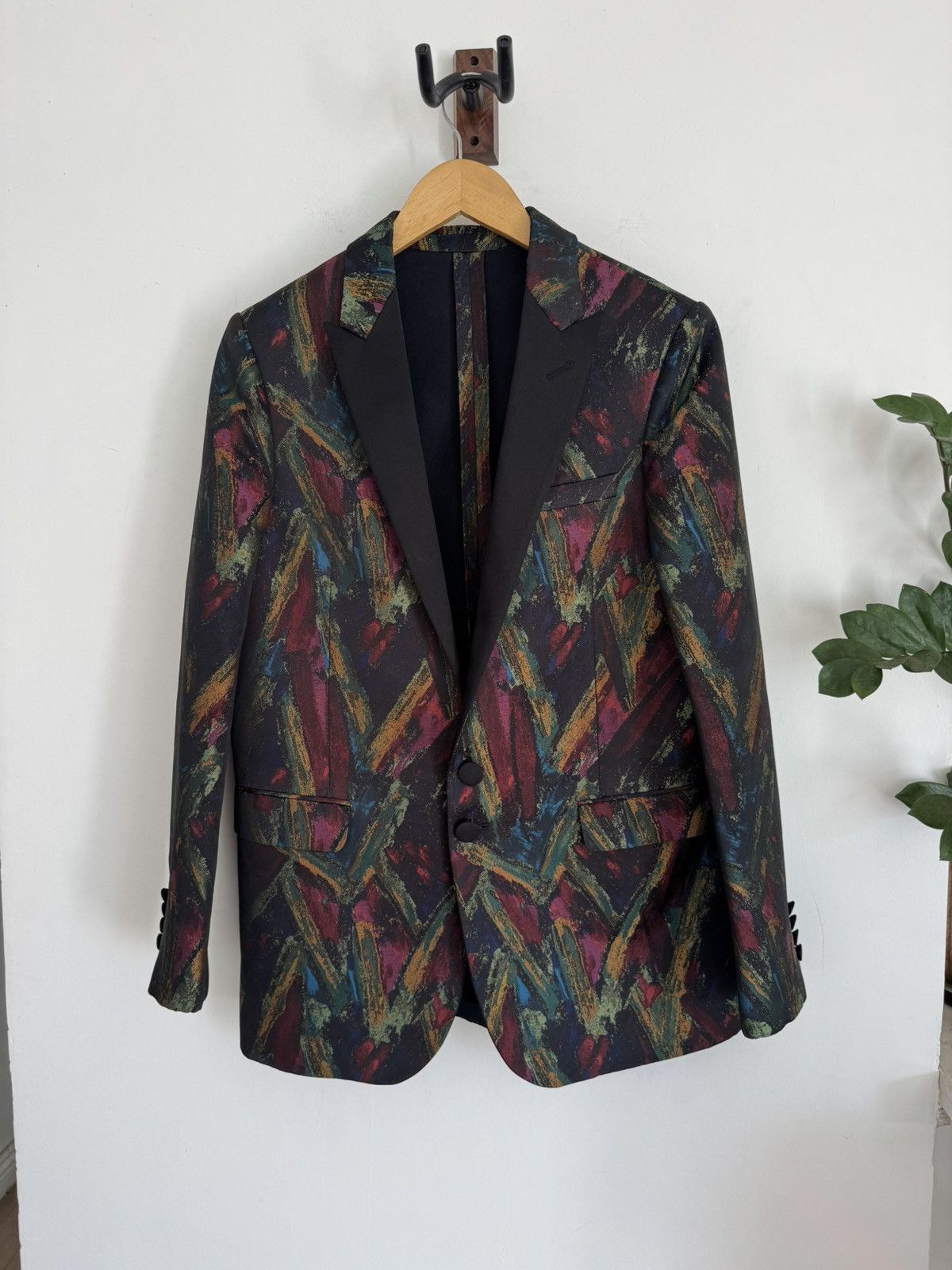 Saint Laurent Paris Hedi SS14 Oil Pastel Le smoking Blazer Size 46R - 1 Thumbnail