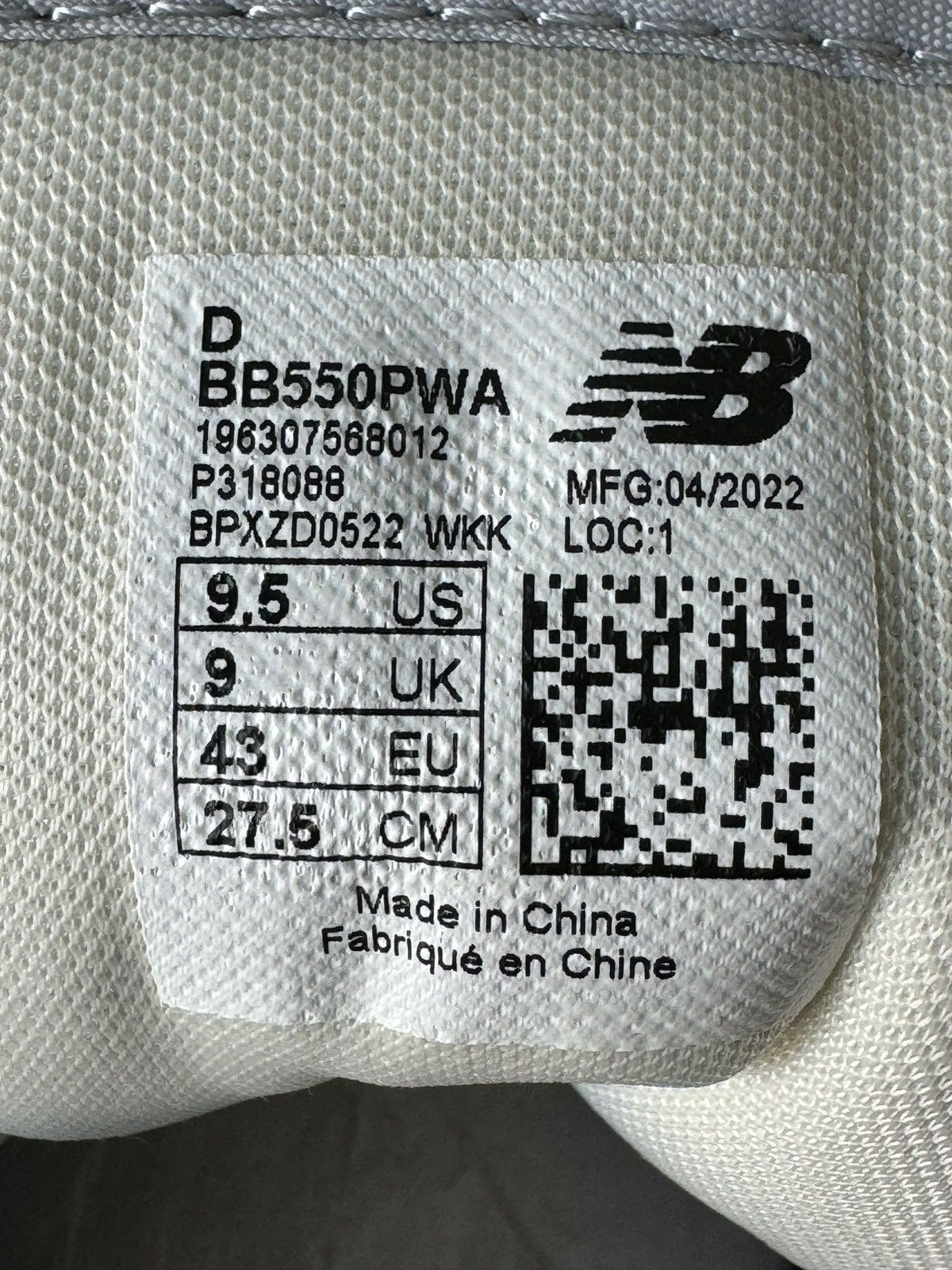 New Balance New Balance 550 Salt and Pepper sneakers Size US 9.5 / EU 42-43 - 6 Thumbnail