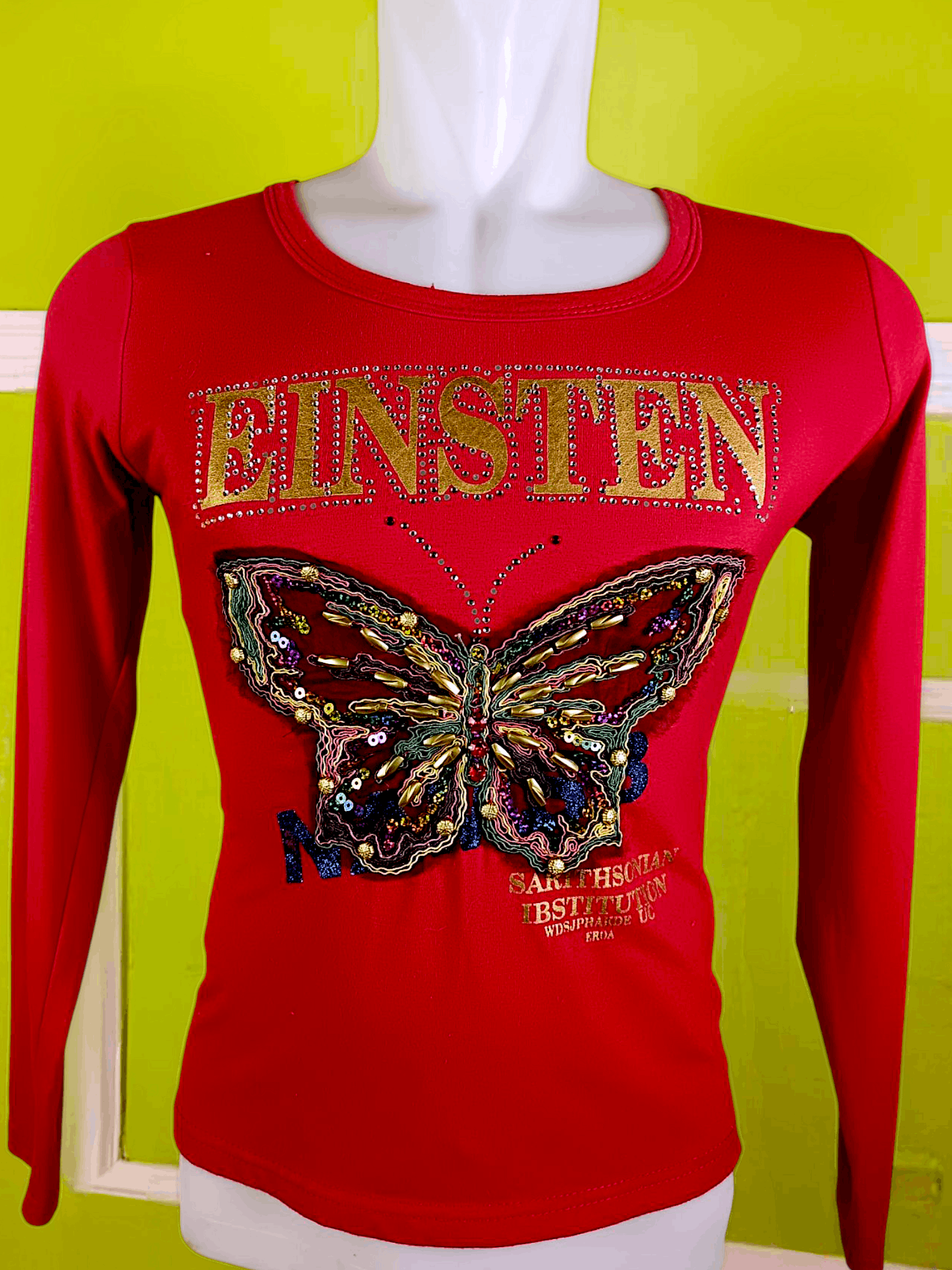 Japanese Brand EINSTEN Rhinestone Butterfly Embroidery *NO TAGS** Size US M / EU 48-50 / 2 - 5 Thumbnail