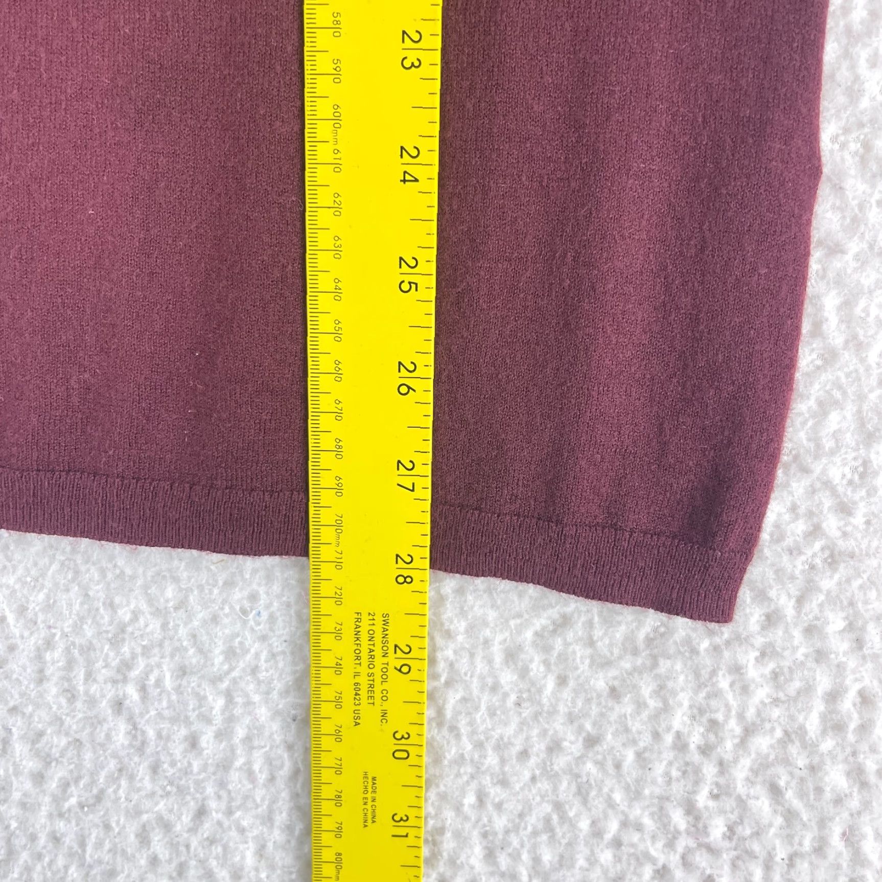 White House Black Market White House Black Market Shirt Womens XL Maroon Cold Shoulder Long Sleeve Crew Neck Blouse Size XL / US 12-14 / IT 48-50 - 7 Thumbnail