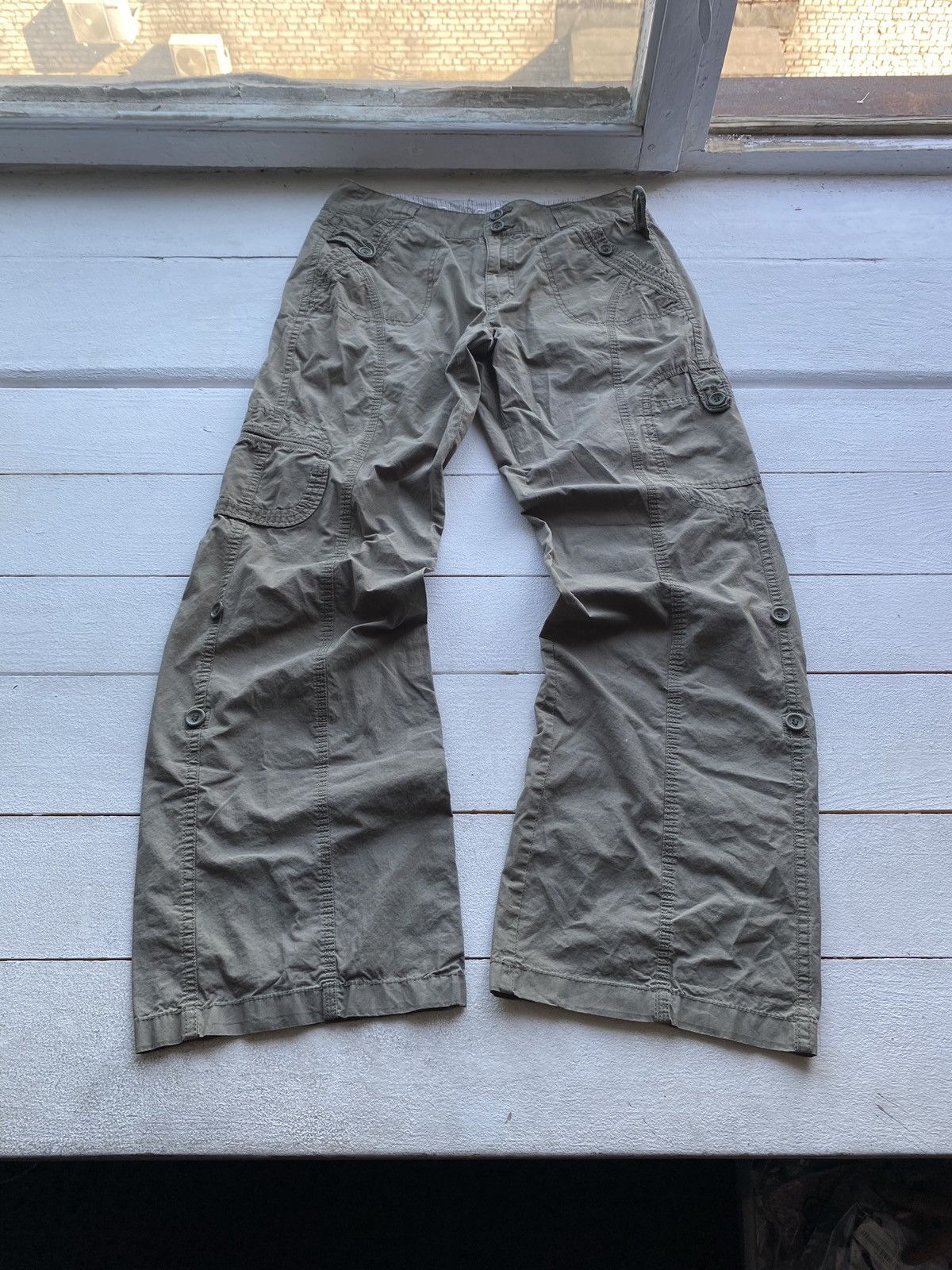 Other 🔥Gothic Punk Opium Flared Bell Bootcut Gorpcore Cargo Pants Size 30" / US 8 / IT 44 - 2 Thumbnail