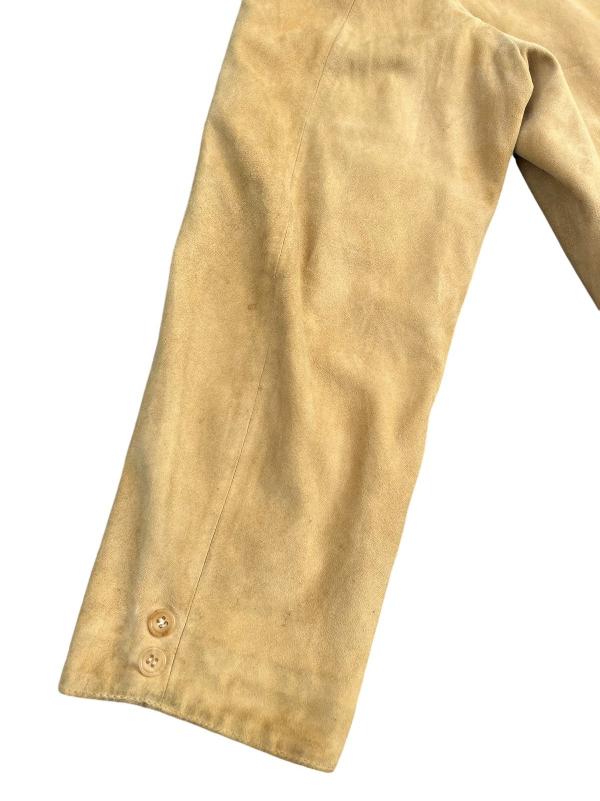 Mademoiselle Non Non Papas Japan Patina Suede Sheepskin Leather Blazer Jacket Size US L / EU 52-54 / 3 - 19 Thumbnail