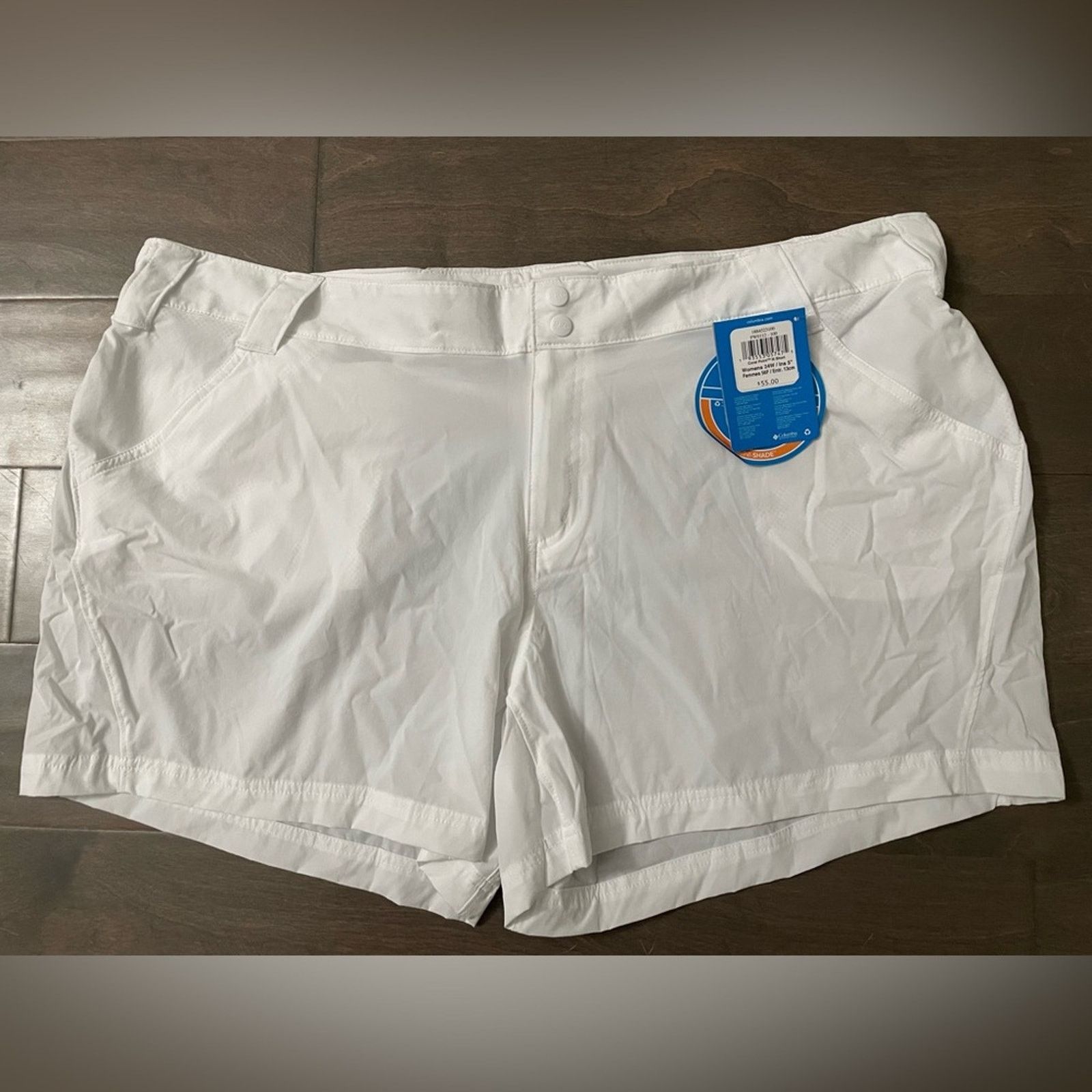 Columbia Columbia Women's Coral Point III Shorts in White - Size 24W Size 34" / US 12 / IT 48 - 1 Thumbnail