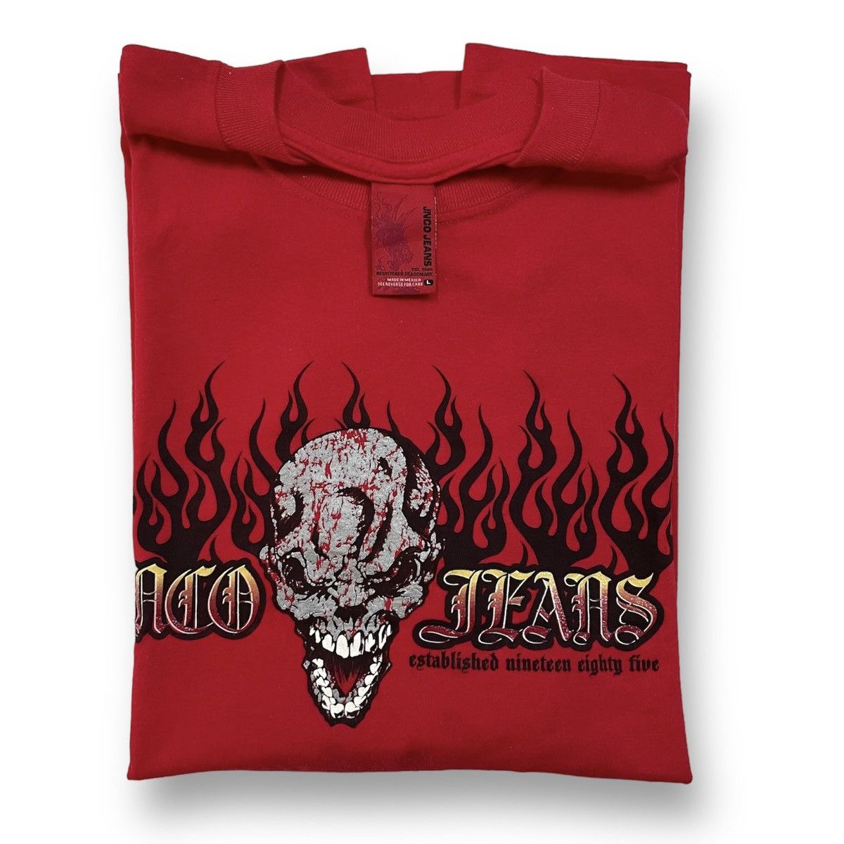 Other 💥 FOR SALE💥 Deadstock Y2k Jnco Jeans Flamehead Longsleeve Size US L / EU 52-54 / 3 - 5 Thumbnail