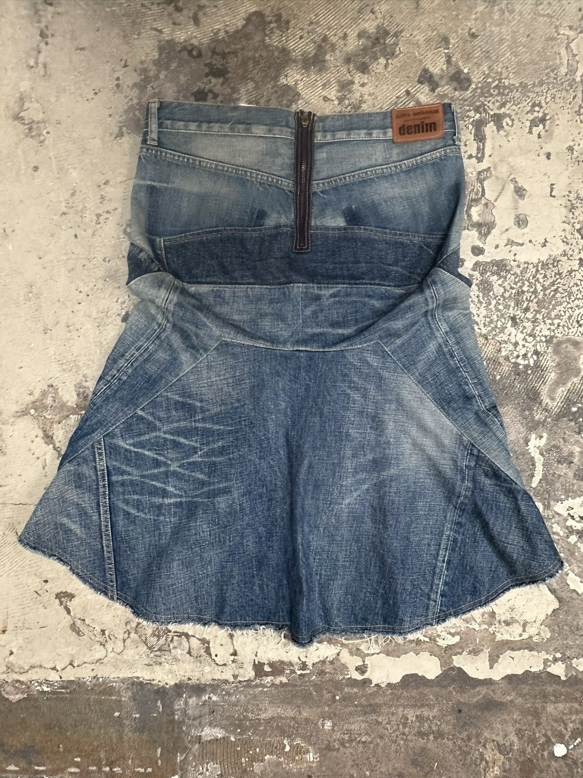 Junya Watanabe Junya Watanabe FW2013 reconstructed denim midi skirt Size 27" / US 4 / IT 40 - 2 Thumbnail