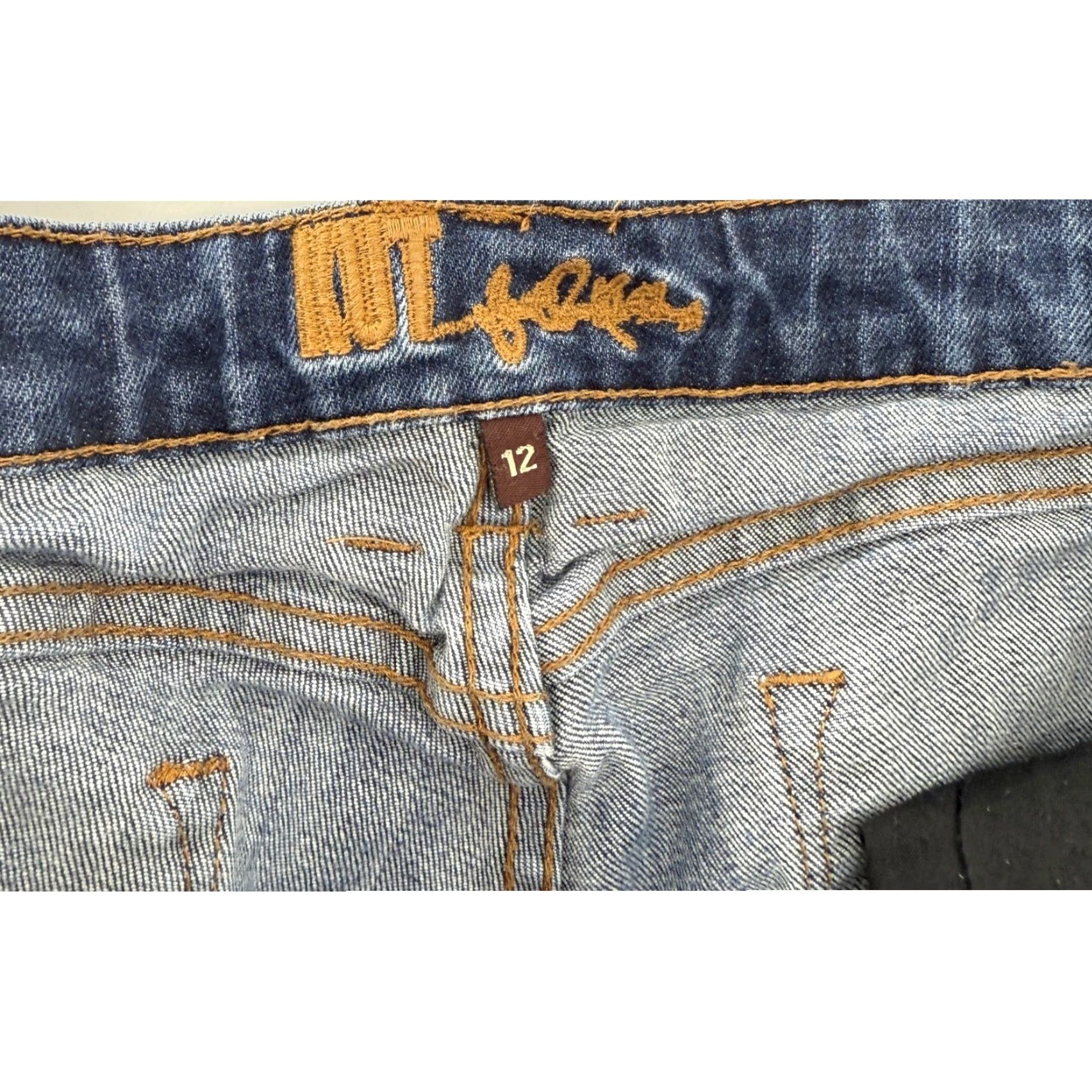 Vintage KUT from the Kloth Women's Jeans Dark Wash Straight Leg Size 12 See Photos Size 34" / US 12 / IT 48 - 3 Thumbnail