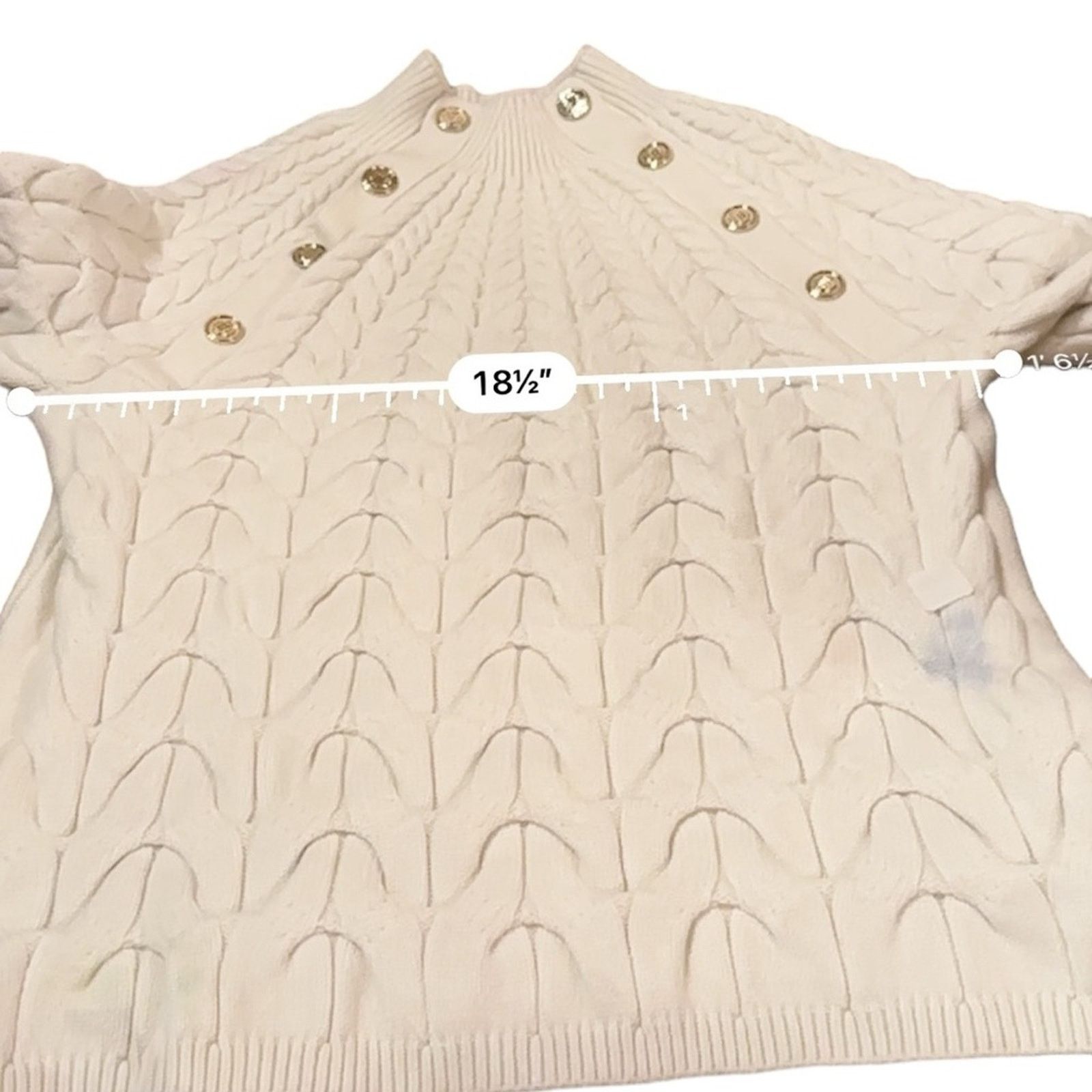 Maje RTR Maje Marnety Button Cable Knit Long Sleeve Sweater Size S / US 4 / IT 40 - 14 Thumbnail