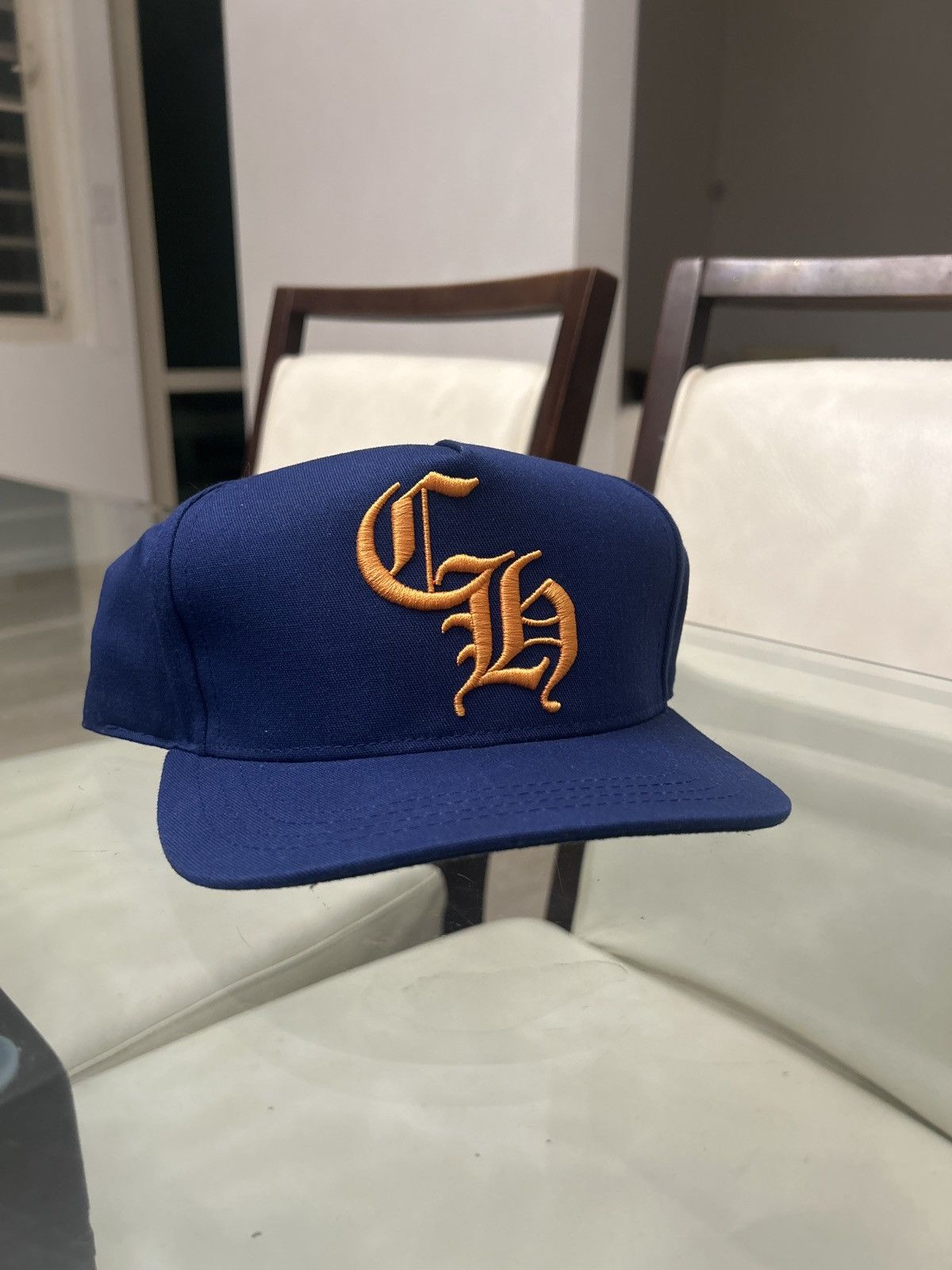 Chrome Hearts Chrome Hearts CH Blue/Yellow BaseBall Hat Size ONE SIZE - 1 Thumbnail