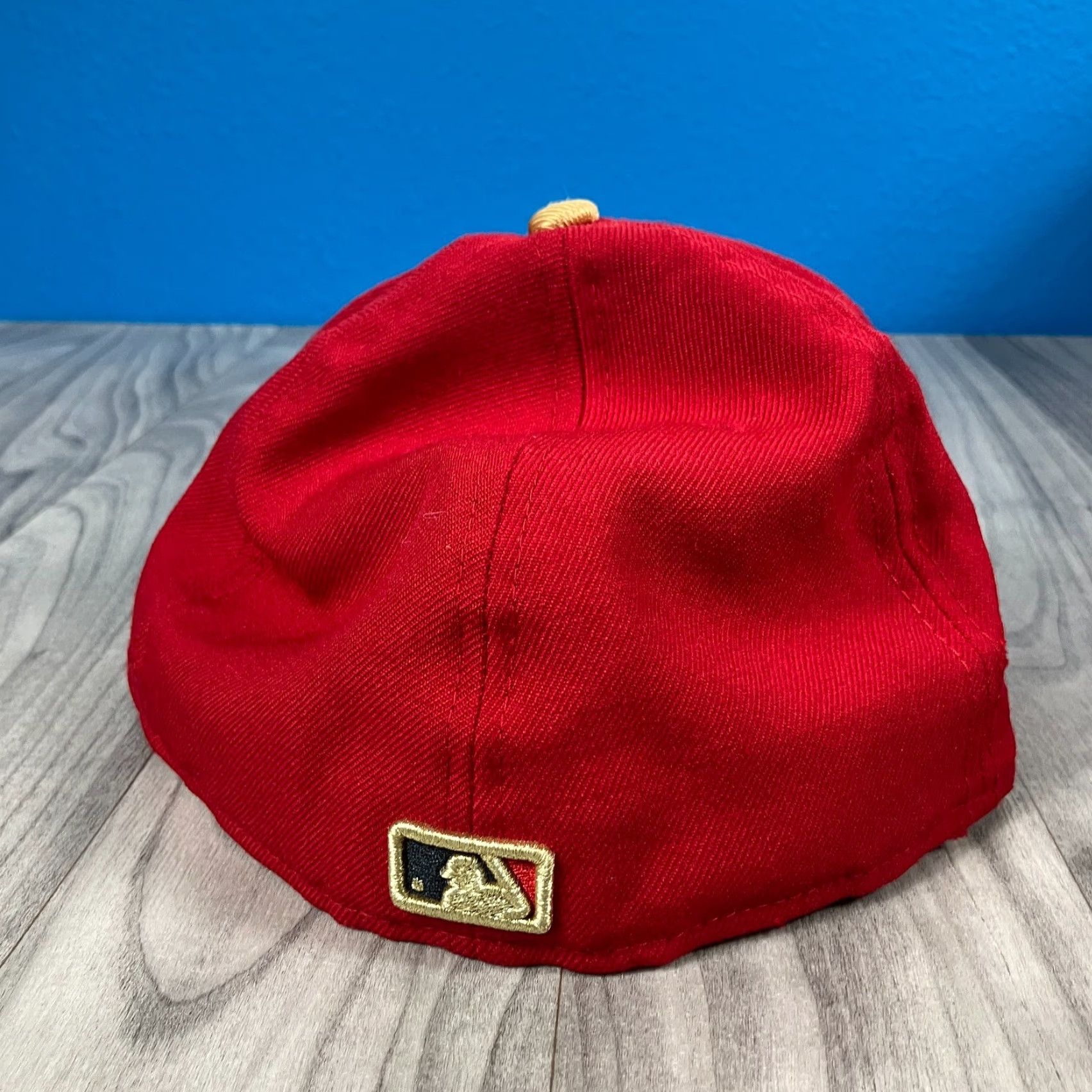 New Era New Era 59Fifty San Francisco Giants Exclusive Fitted Hat 7 3/8 Blue Red Solid Twill Baseball Cap Mens Holiday Sports Cap Adults Regular Size 7 1/2 Size ONE SIZE - 3 Thumbnail
