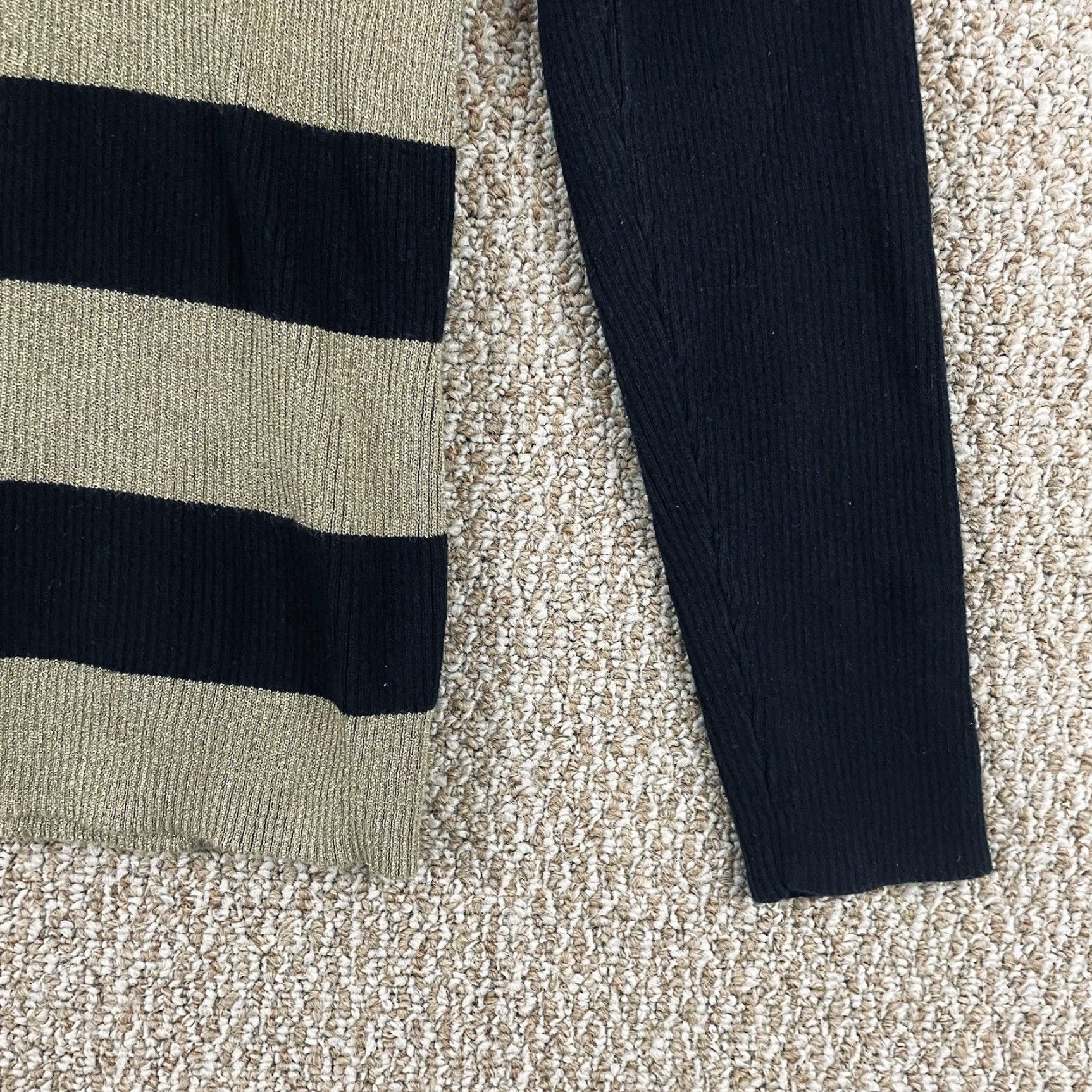 Ralph Lauren Ralph Lauren Sweater Women XL Turtleneck Striped Black Cotton Blend Knit Pullover Plus Size Y2K 90s Dark Academia Vintage No Womens A93 Size XL / US 12-14 / IT 48-50 - 5 Thumbnail