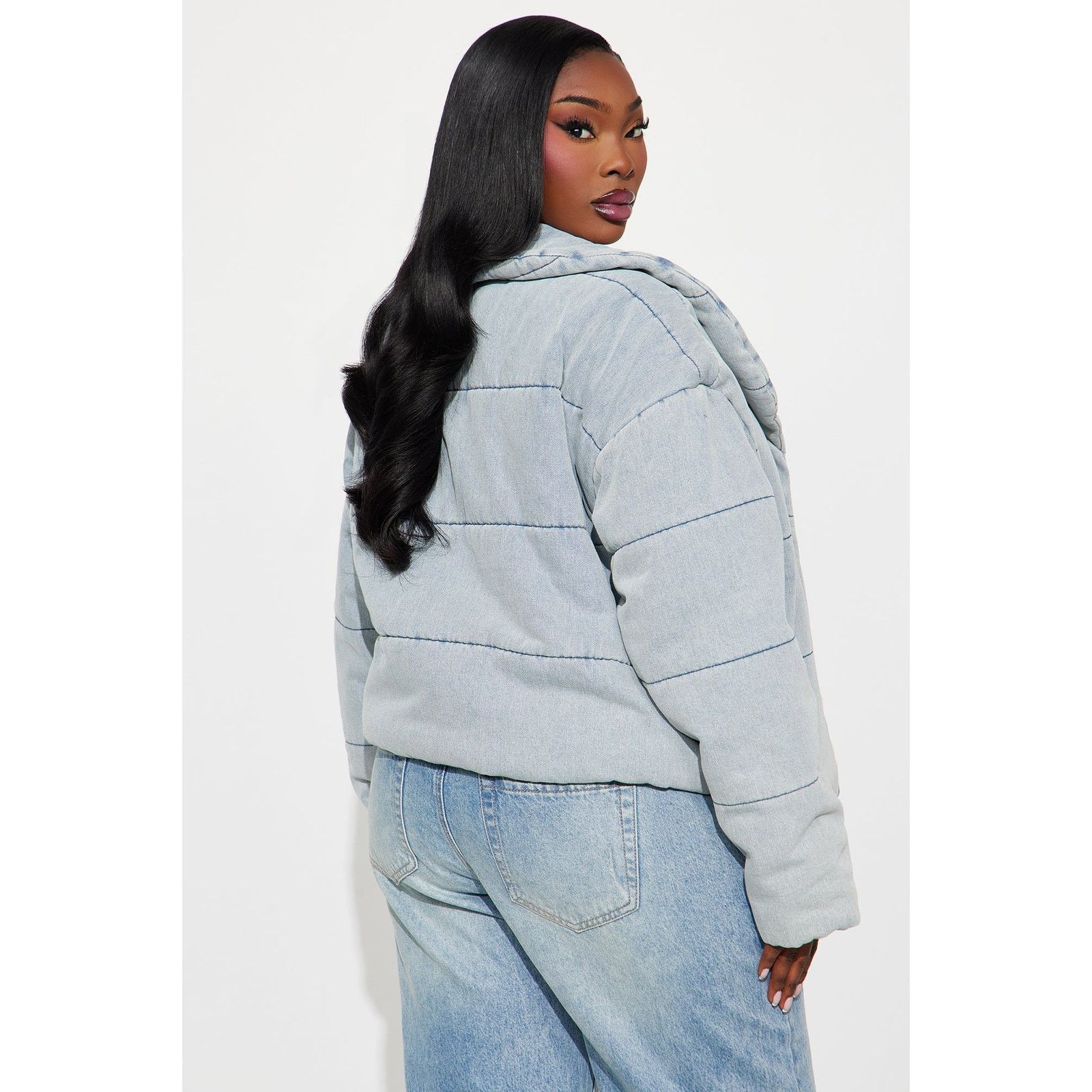 Other Ice Queen Denim Puffer Jacket - Light Wash - Size L Size L / US 10 / IT 46 - 7 Thumbnail