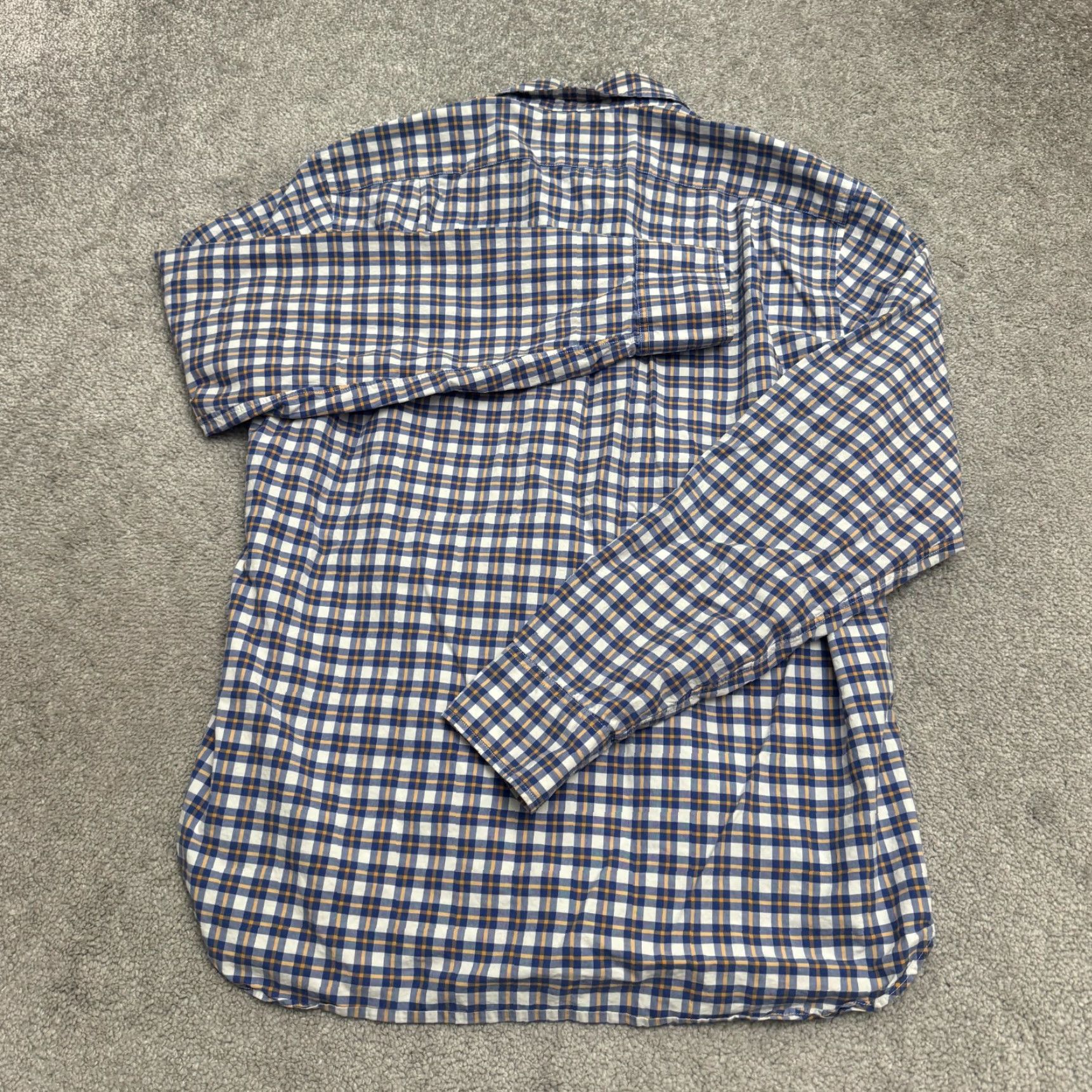 J.Crew J.Crew Slim Fit Button Down Shirt Mens M Blue Orange Plaid Cotton Casual Size US M / EU 48-50 / 2 - 2 Thumbnail