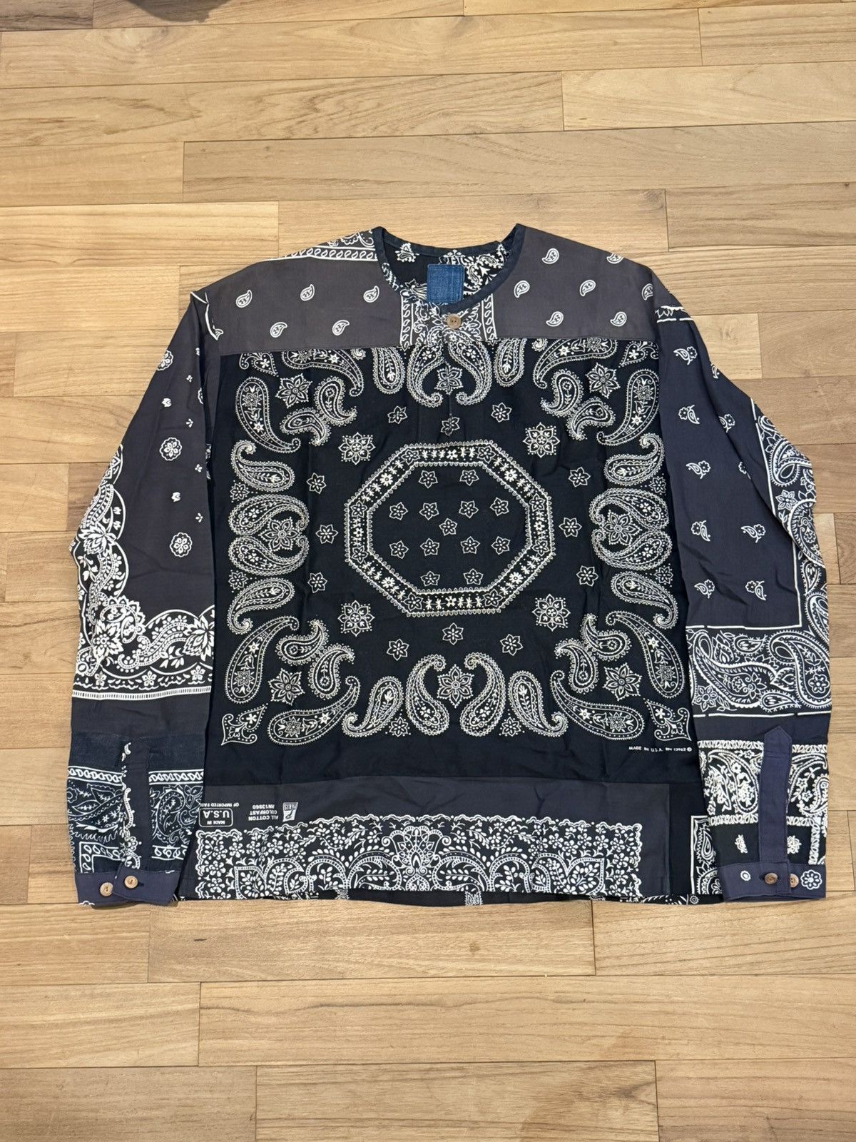 Visvim ICT kerchief tunic shirt black bandana Size US S / EU 44-46 / 1 - 1 Thumbnail