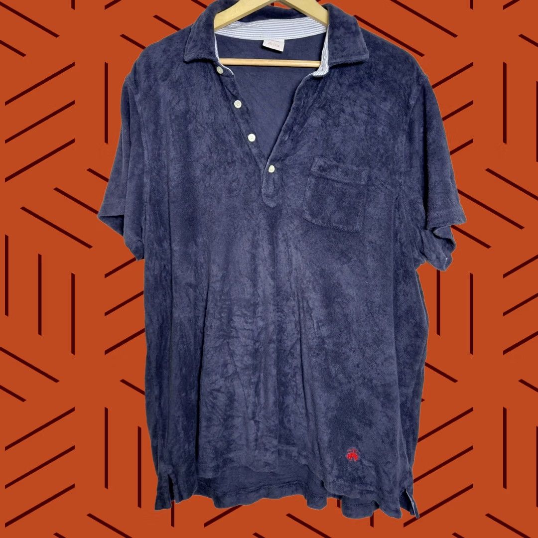 Brooks Brothers Brooks Brothers Shirt Mens XL Blue Cotton Polo Solid Size Size US XL / EU 56 / 4 - 1 Thumbnail