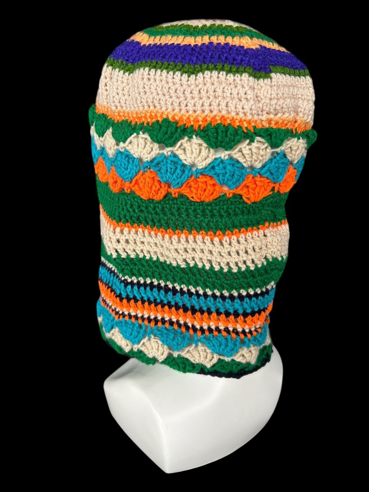 Japanese Brand × Kapital × Vintage Very Rare Crochet Knitted Handmade Balaclava Masked ☠️☠️ Size ONE SIZE - 6 Thumbnail
